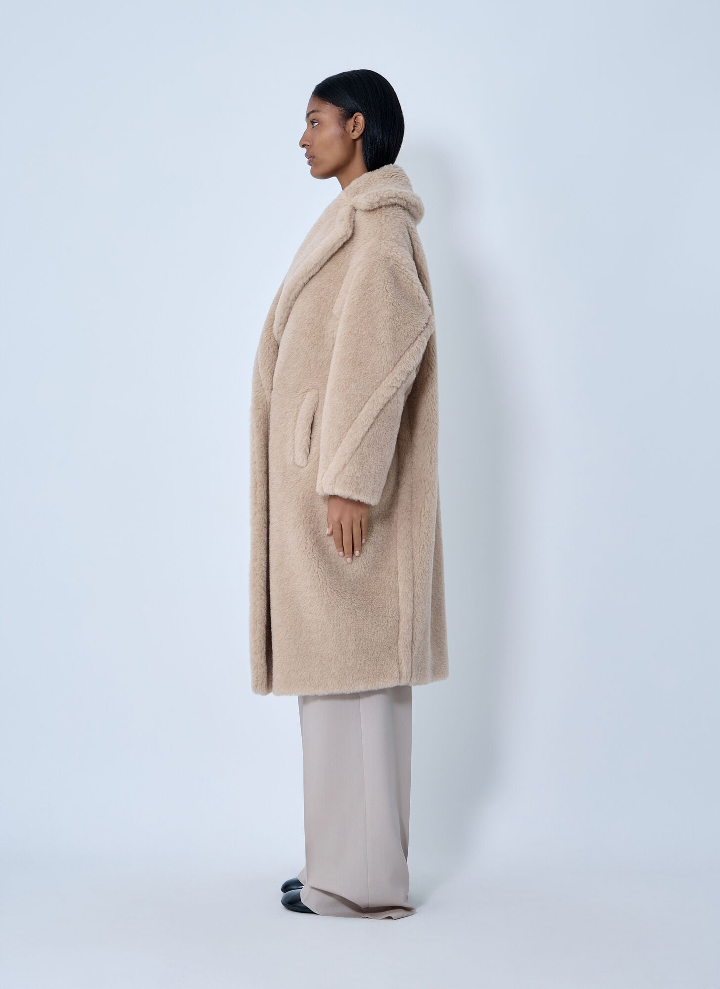  Max Mara Max Mara Tedgirl Coat - Frau Mäntel Beige S 