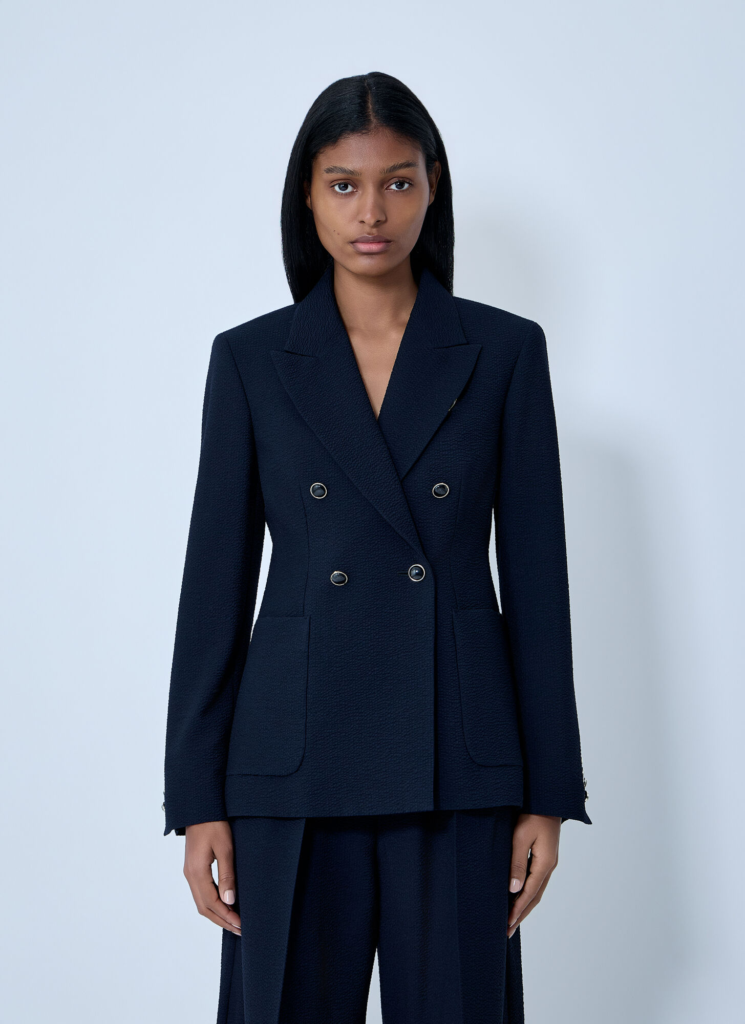 Max Mara Women's Navy Wool Blazer - Woman Blazers It - 40
