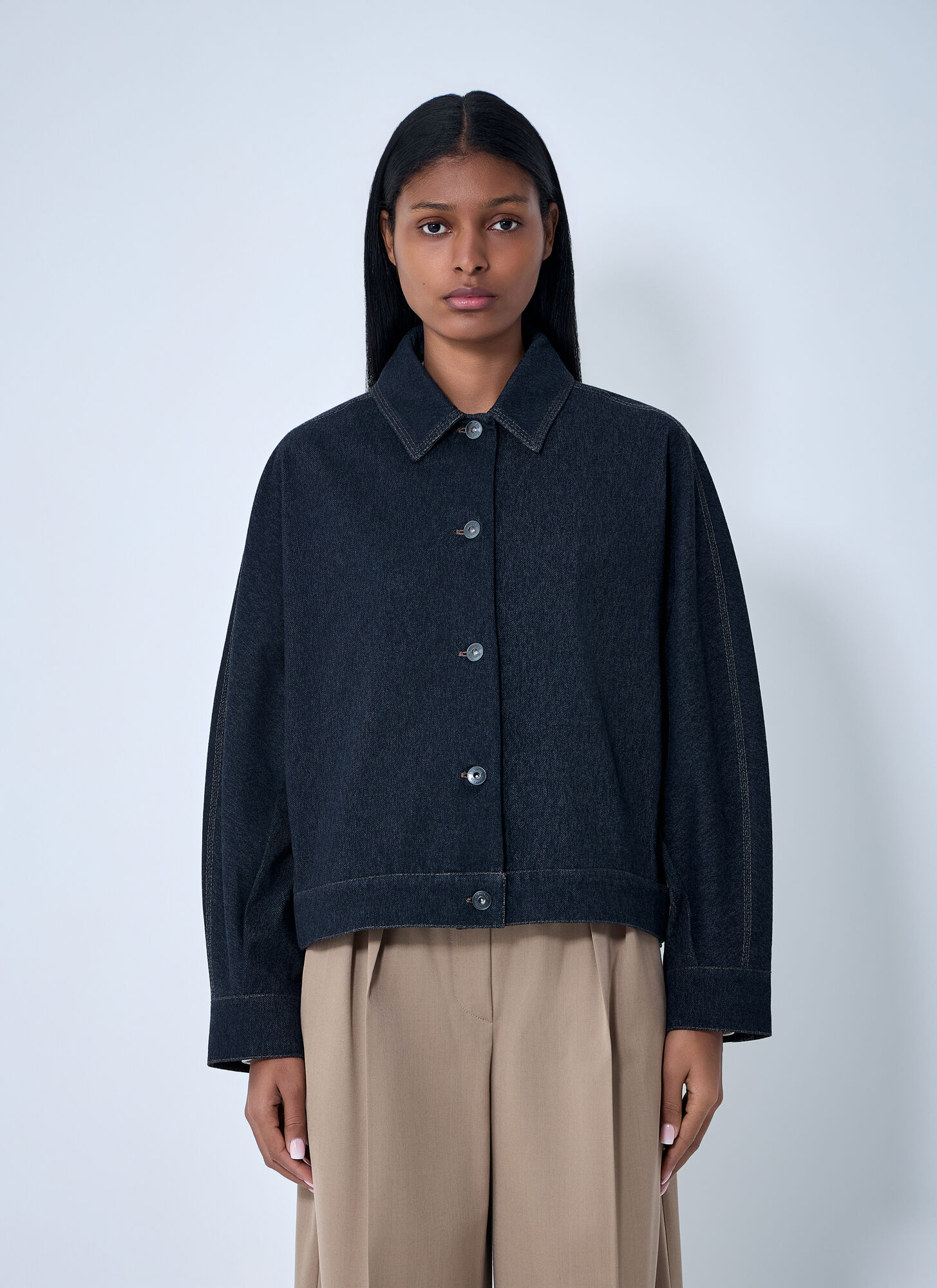 Max Mara Max Mara Denim Jacket - Woman Jackets Navy S　マックスマーラ デニム ジャケット - ウィメンズ ジャケット ネイビー S