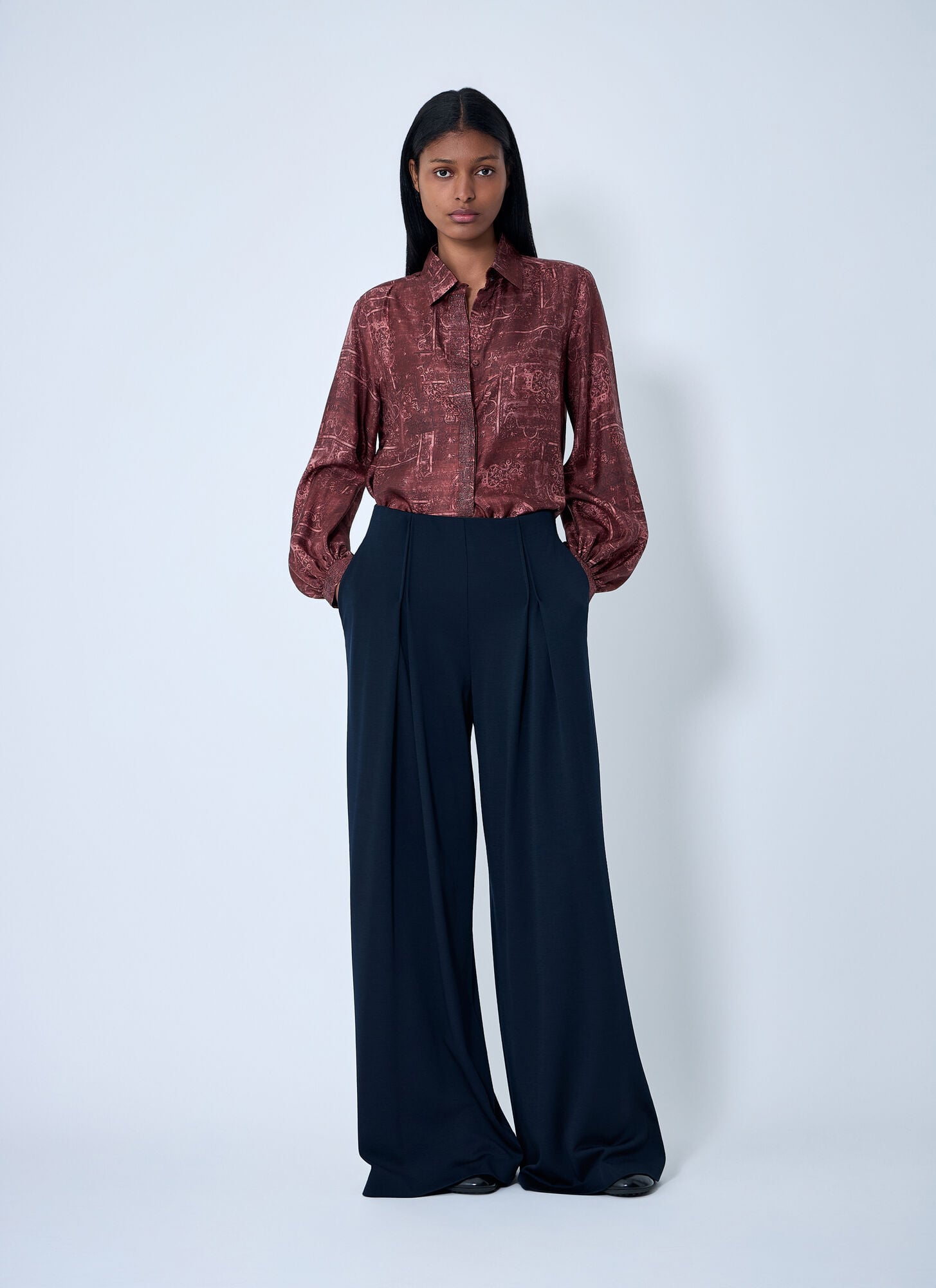  Max Mara Max Mara Wool Pants - Frau Hosen Navy M 
