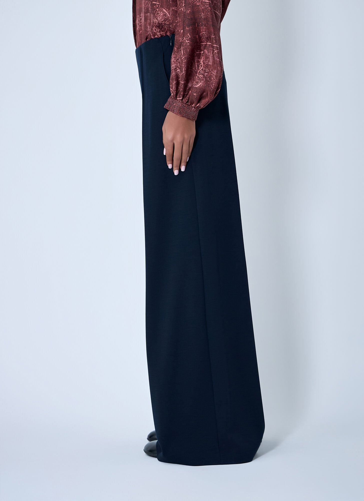  Max Mara Max Mara Wool Pants - Frau Hosen Navy M 