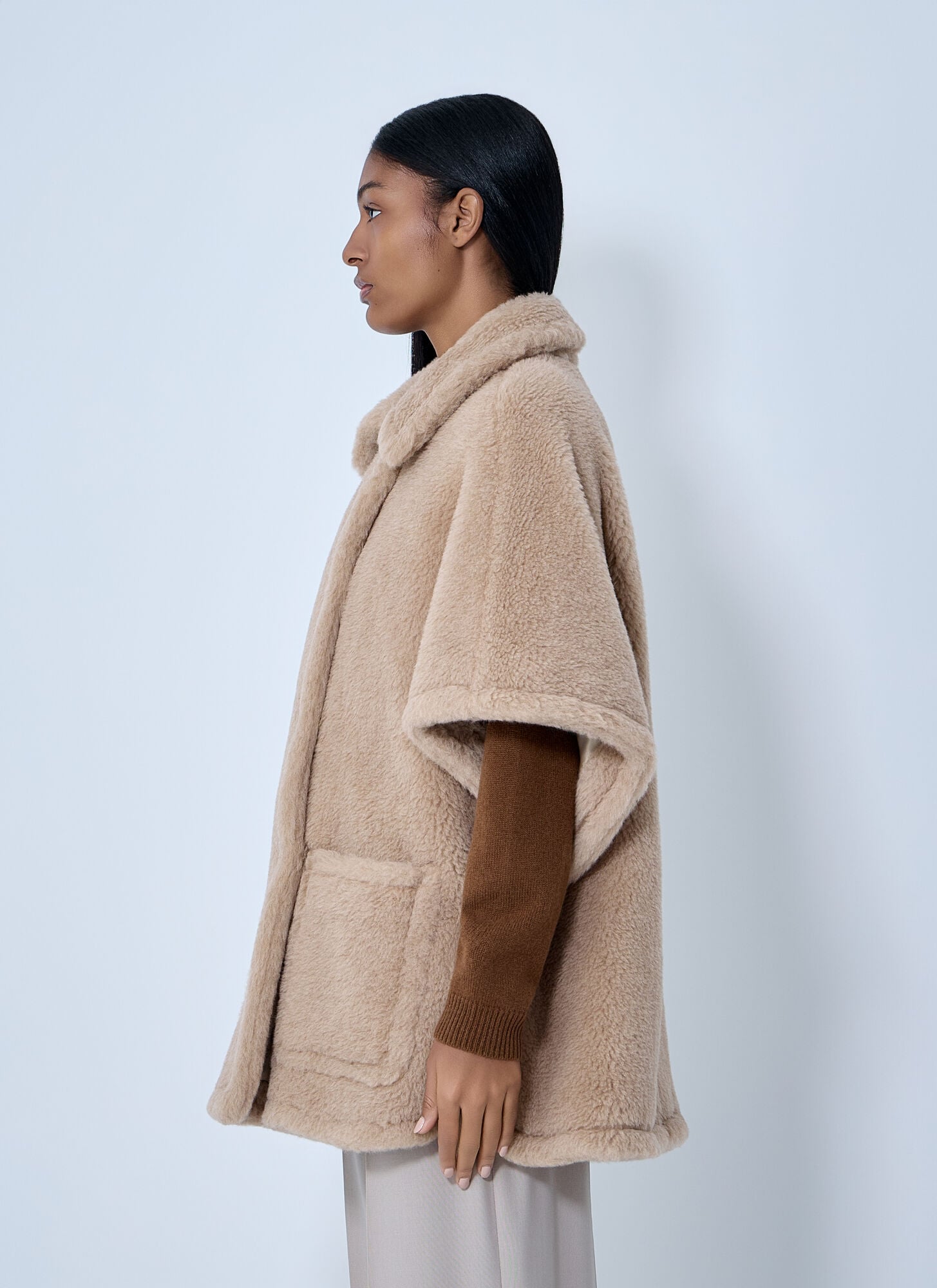  Max Mara Max Mara Shearling Cape - Frau Mäntel Beige One Size 