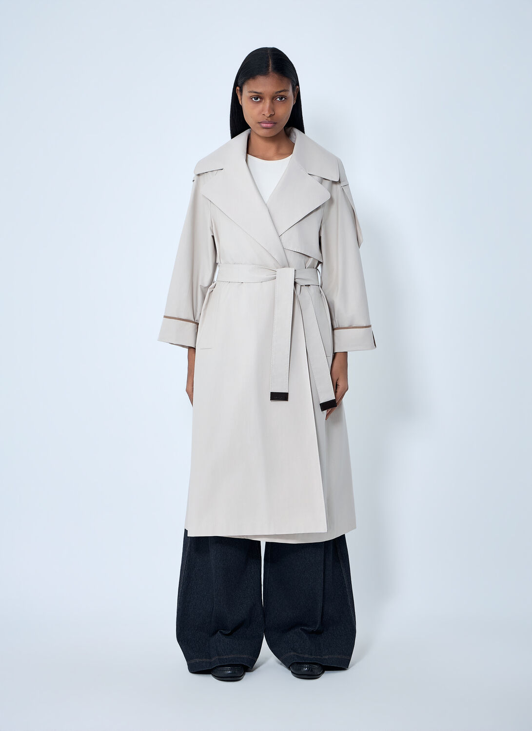 Max Mara Cute Trench Coat In Gray