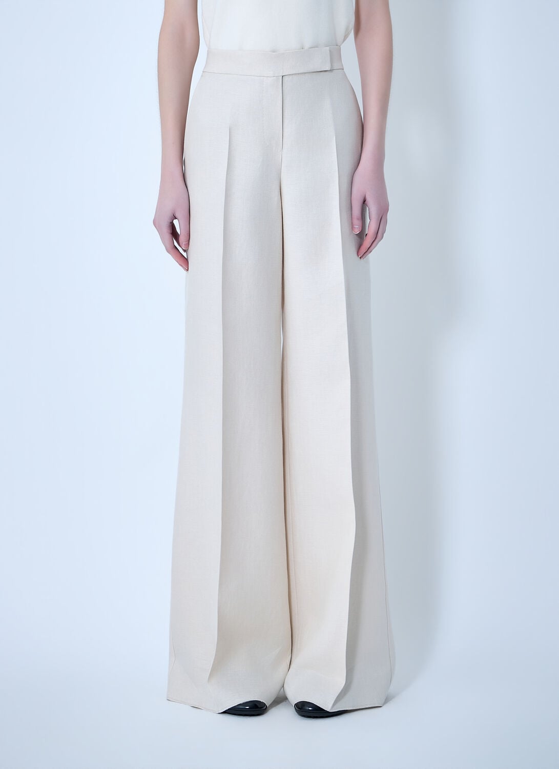 Max Mara Badesse Tailored Linen Pants - Woman Pants Beige It - 44