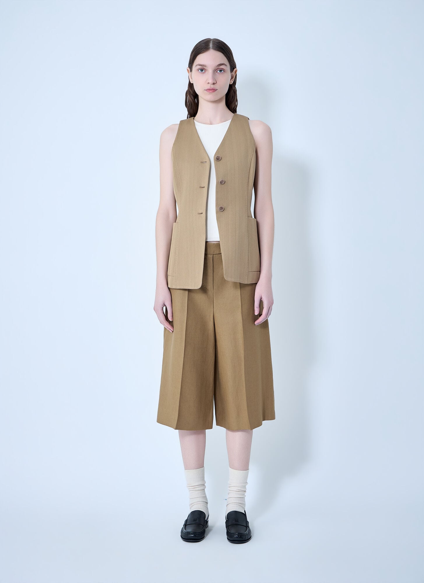  Max Mara Max Mara Tailored Vest With Button Fastening - Frau Tops Camel It - 42 