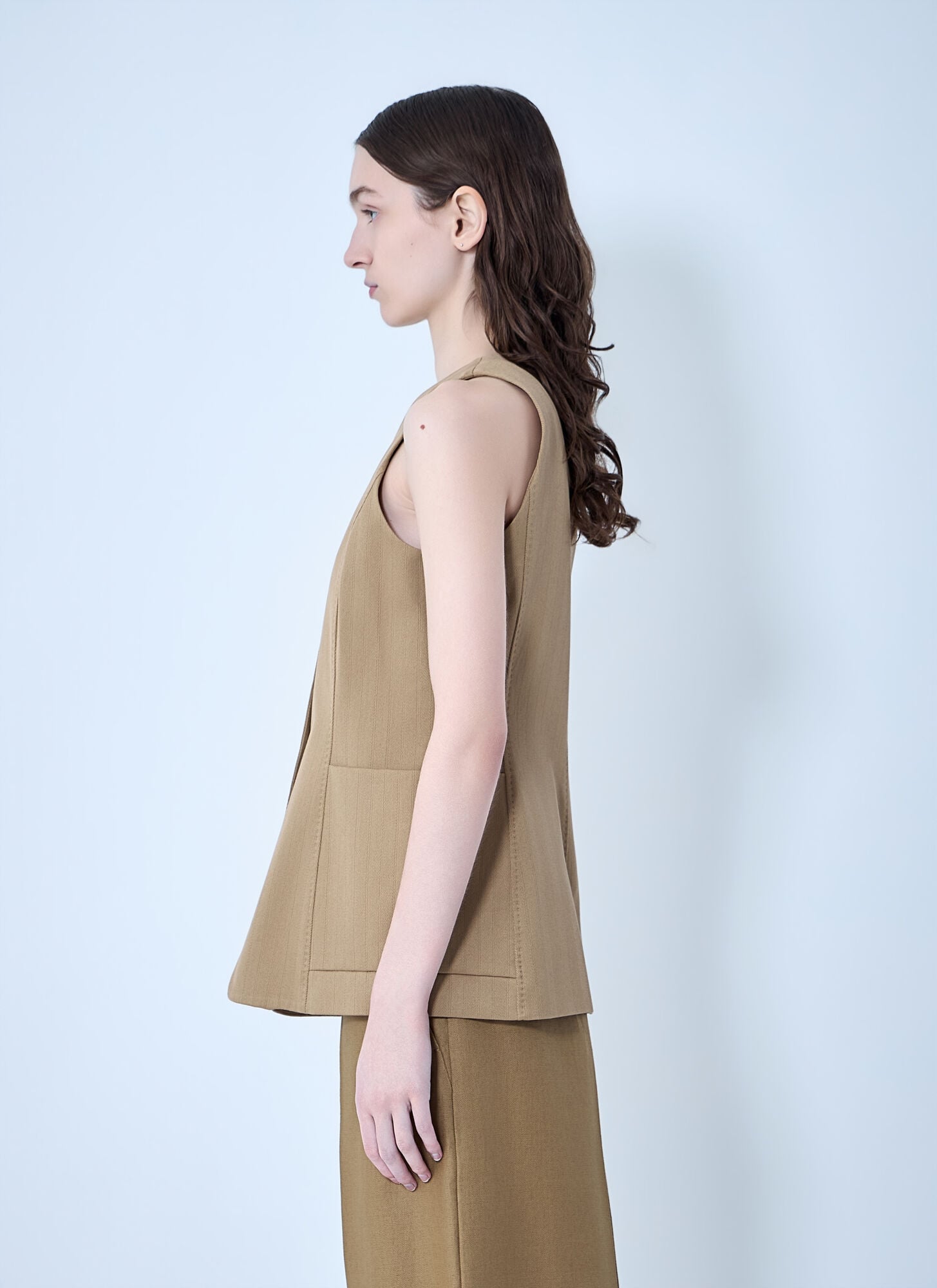  Max Mara Max Mara Tailored Vest With Button Fastening - Frau Tops Camel It - 42 