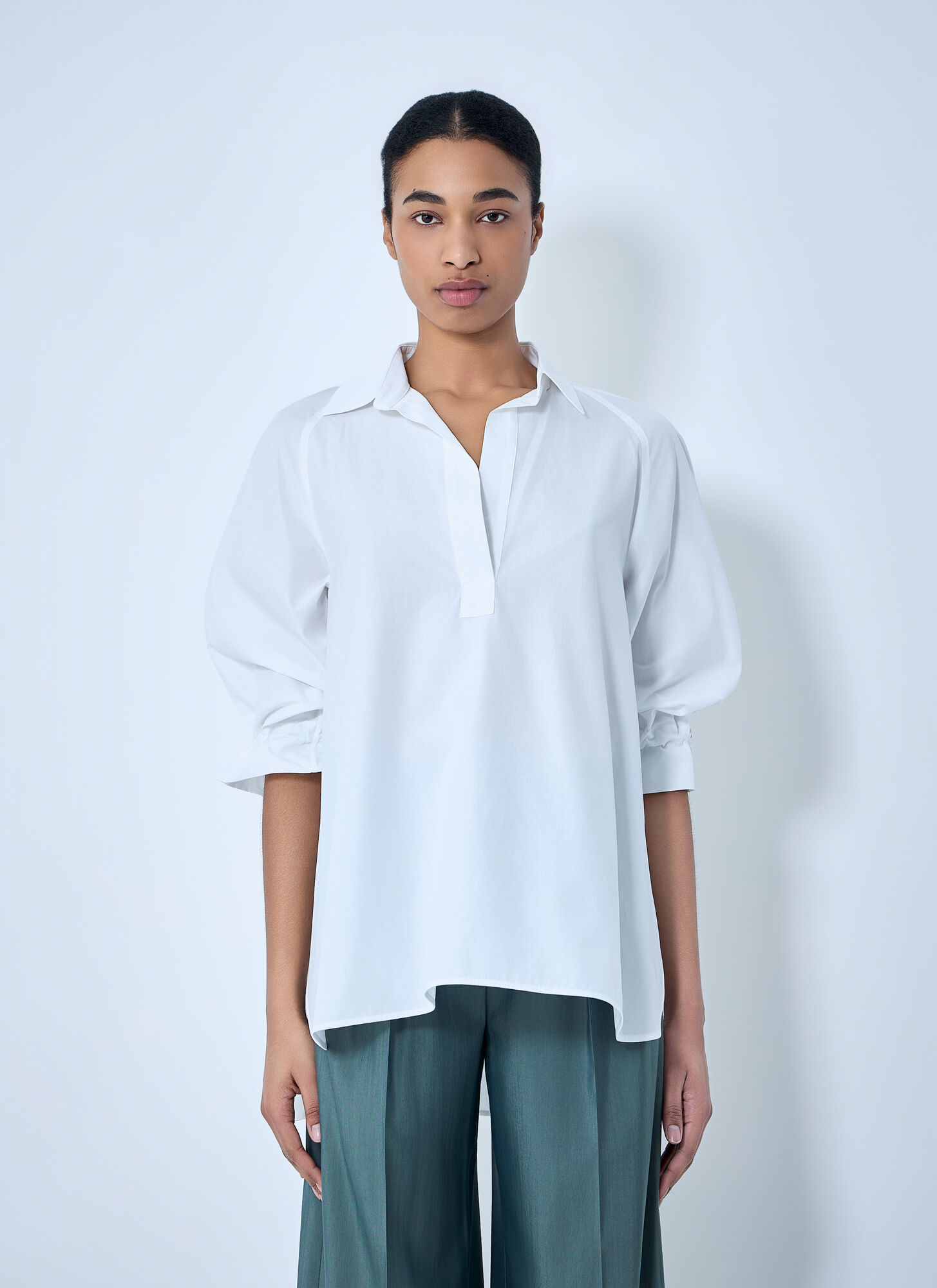 Max Mara Women's White Relaxed Poplin Tunic - Woman Shirts It - 40