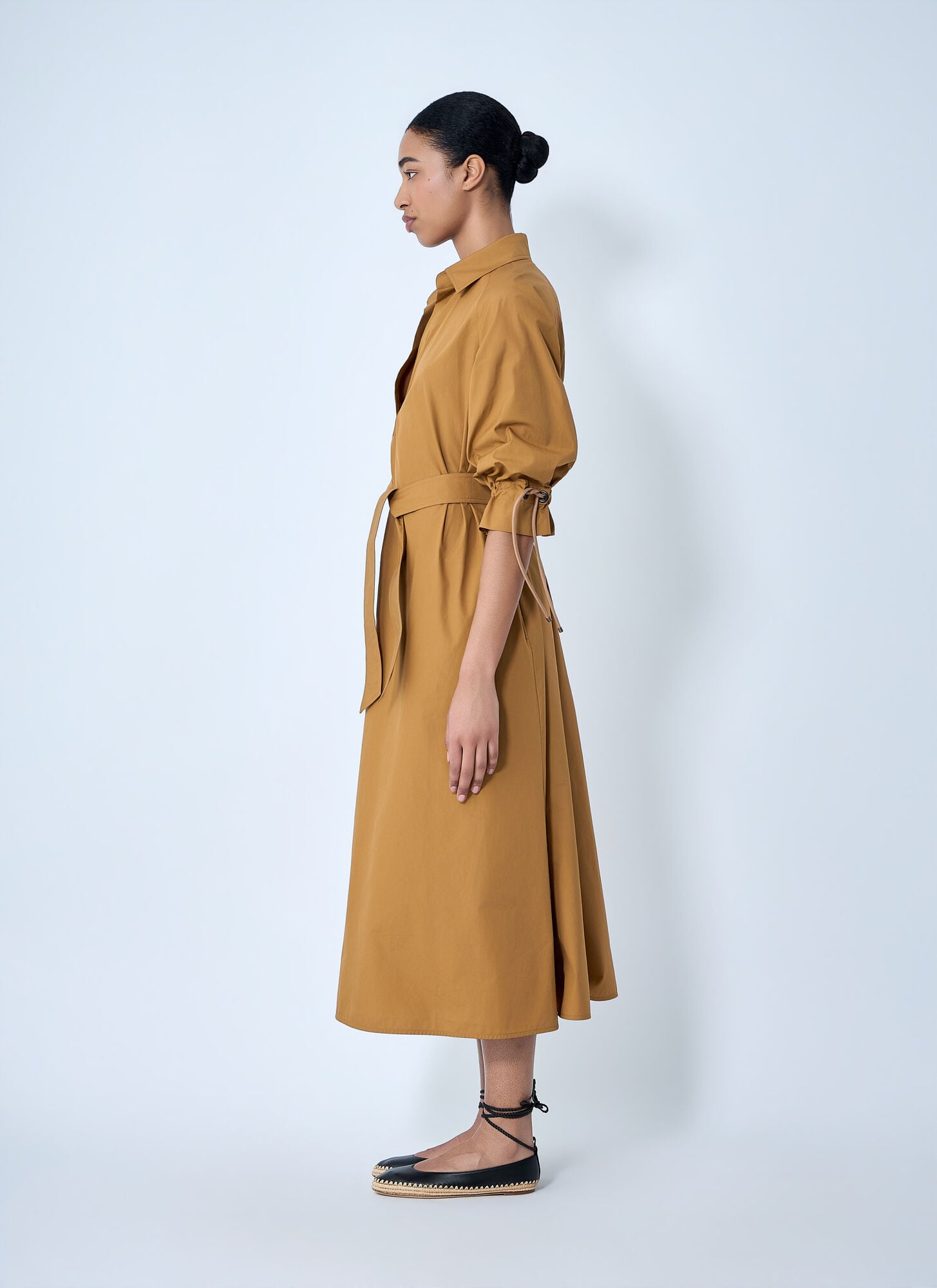  Max Mara Max Mara Belted Shirt Dress - Frau Kleider Camel It - 38 