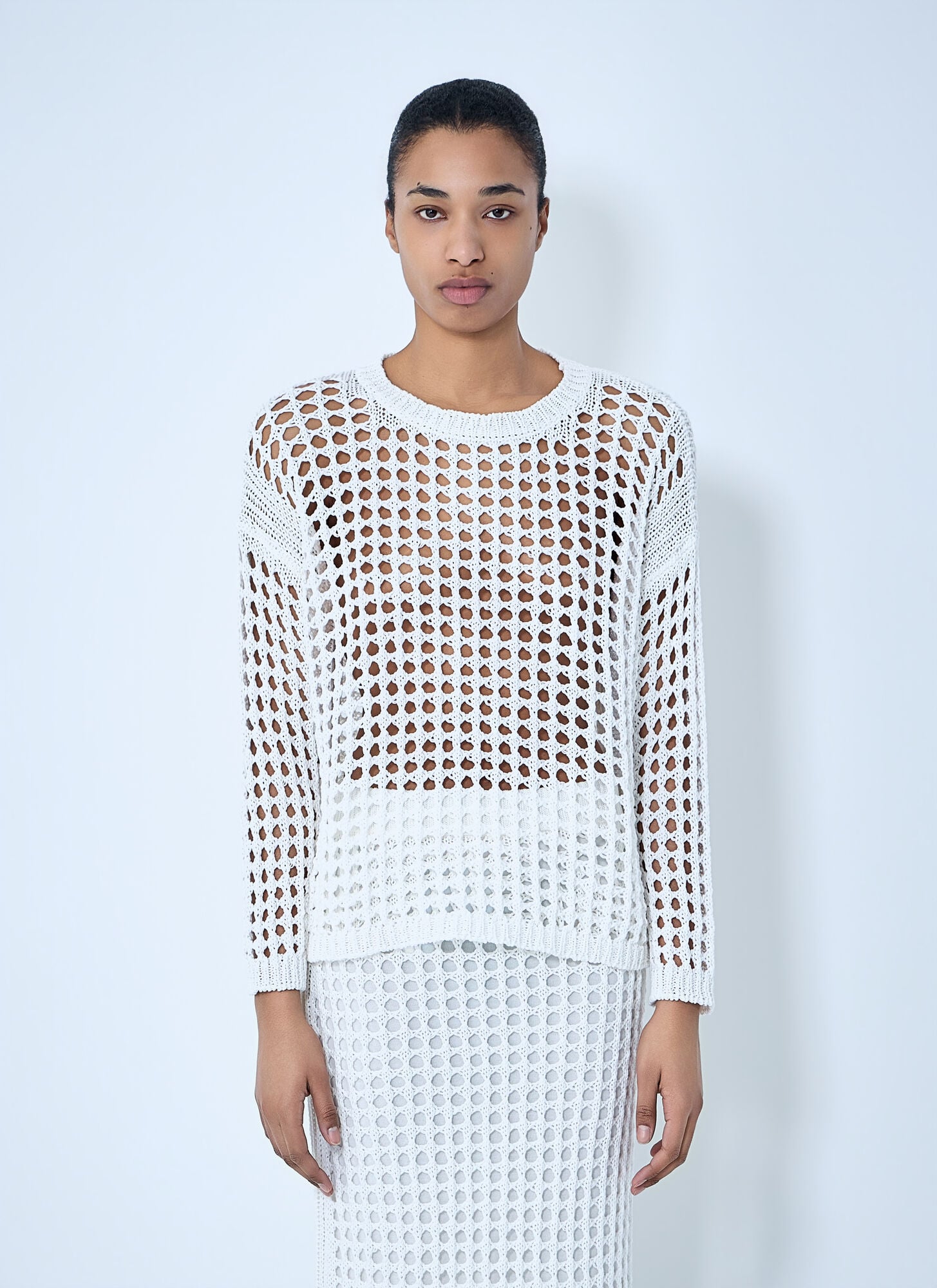 Max Mara Open-knit Jumper - Woman Knitwear White Xs