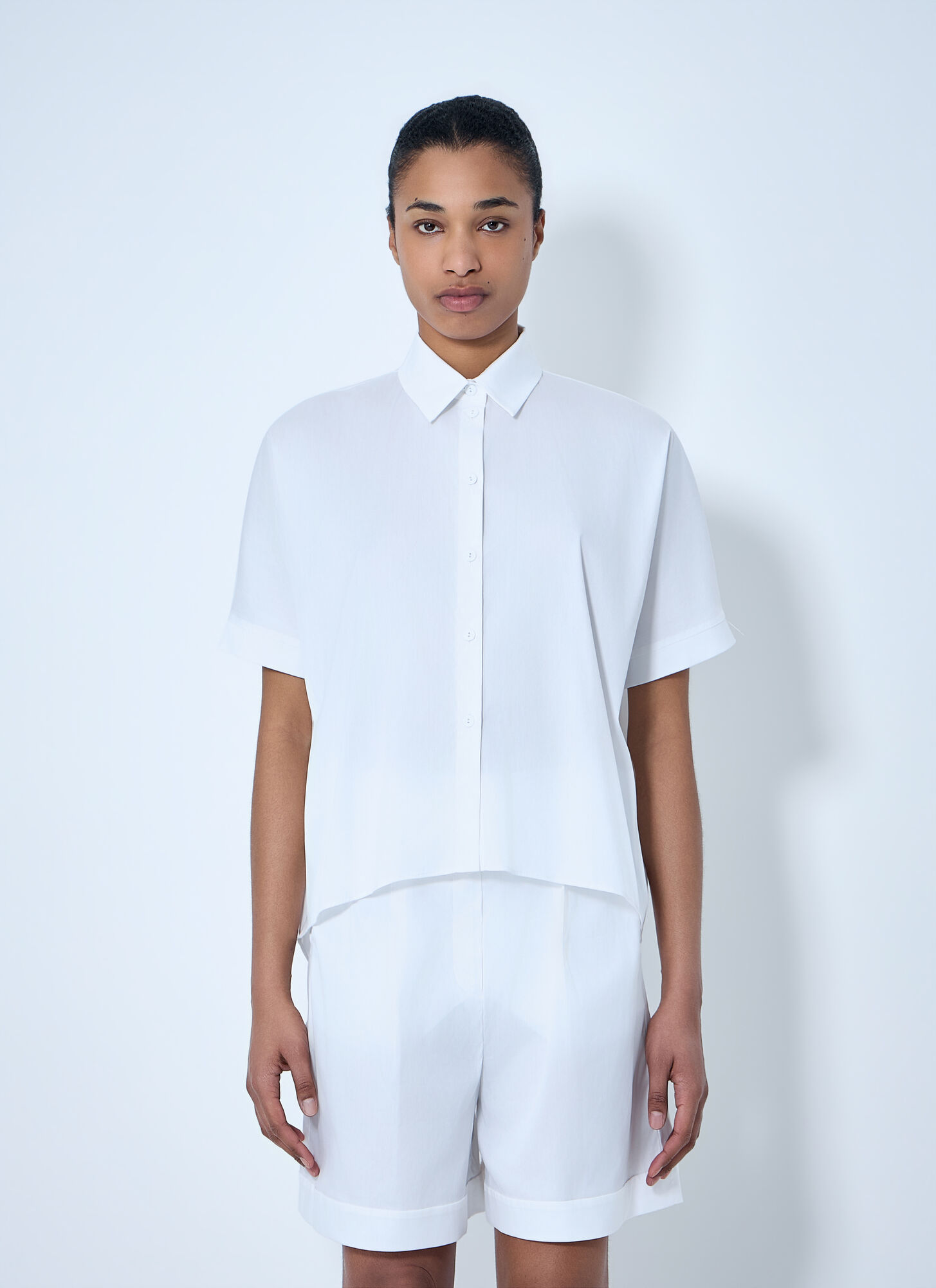 Max Mara Women's White Cotton Poplin Shirt - Woman Shirts It - 40