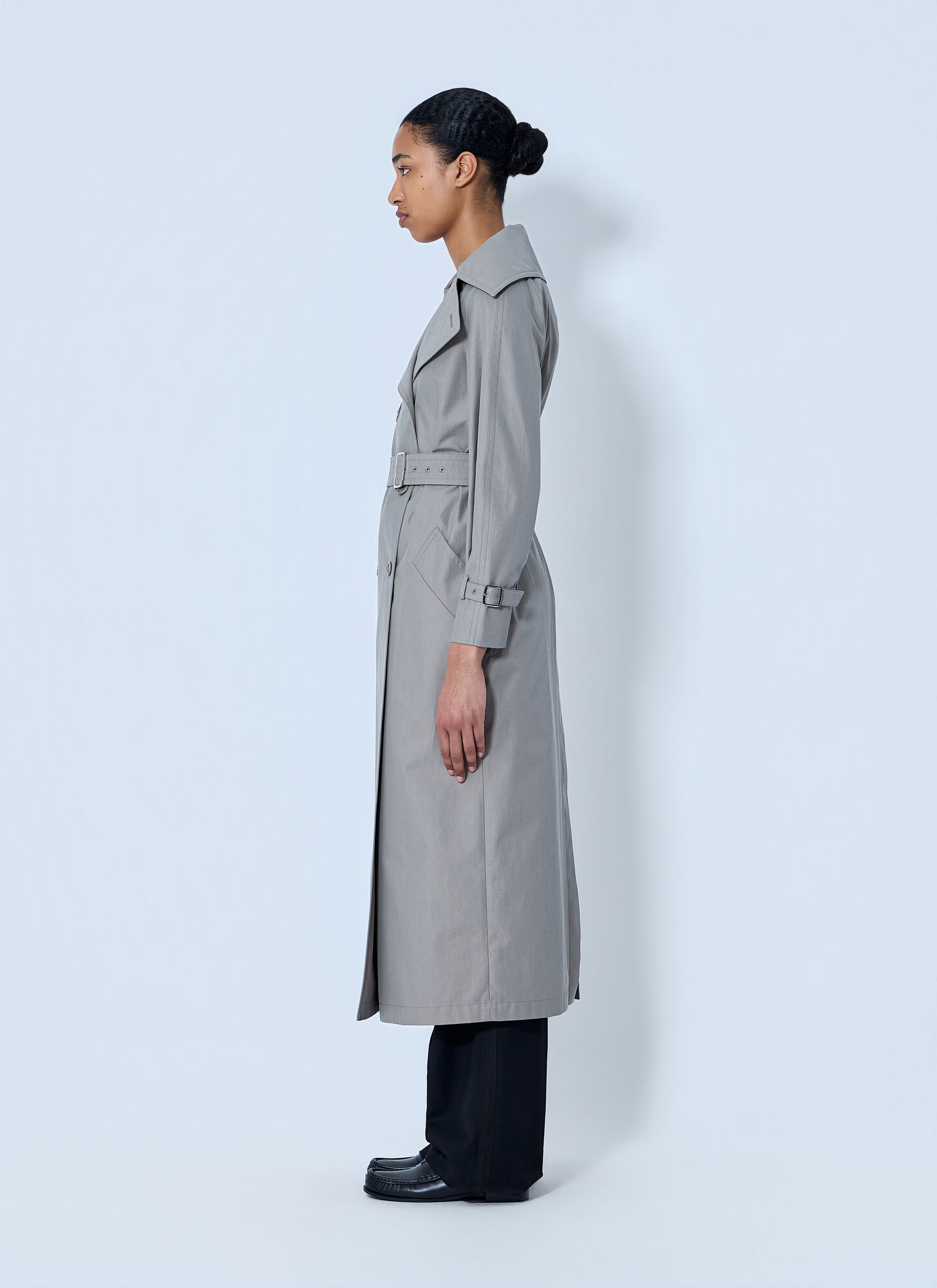  Max Mara Max Mara Long Trench Coat - Frau Mäntel Grey It - 36 