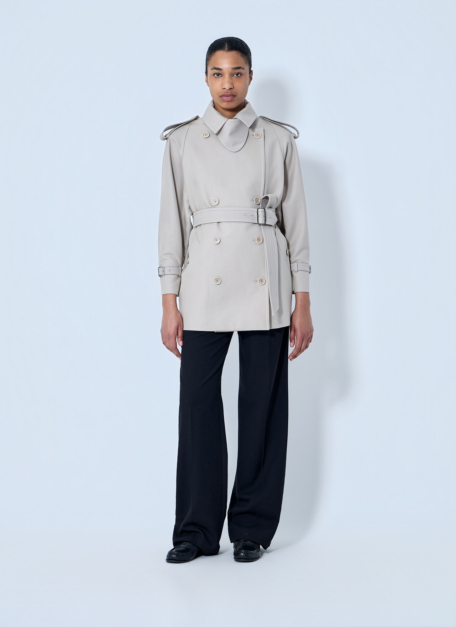  Max Mara Max Mara Double-breasted Trench Coat - Frau Mäntel Beige It - 38 