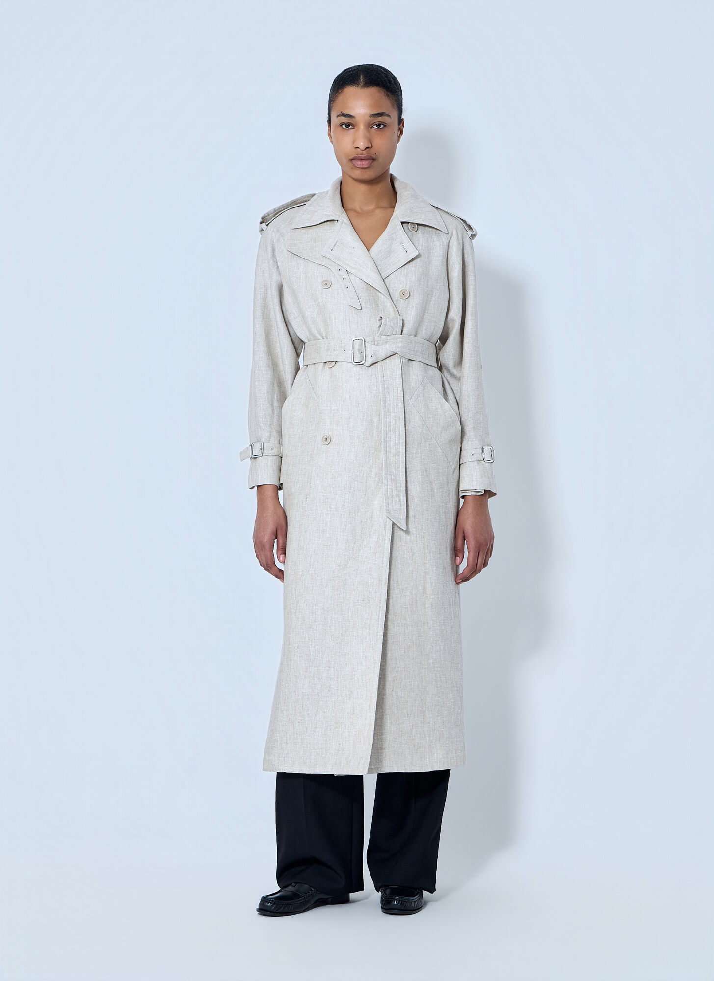  Max Mara Max Mara Double-breasted Trench Coat - Frau Mäntel Beige It - 38 