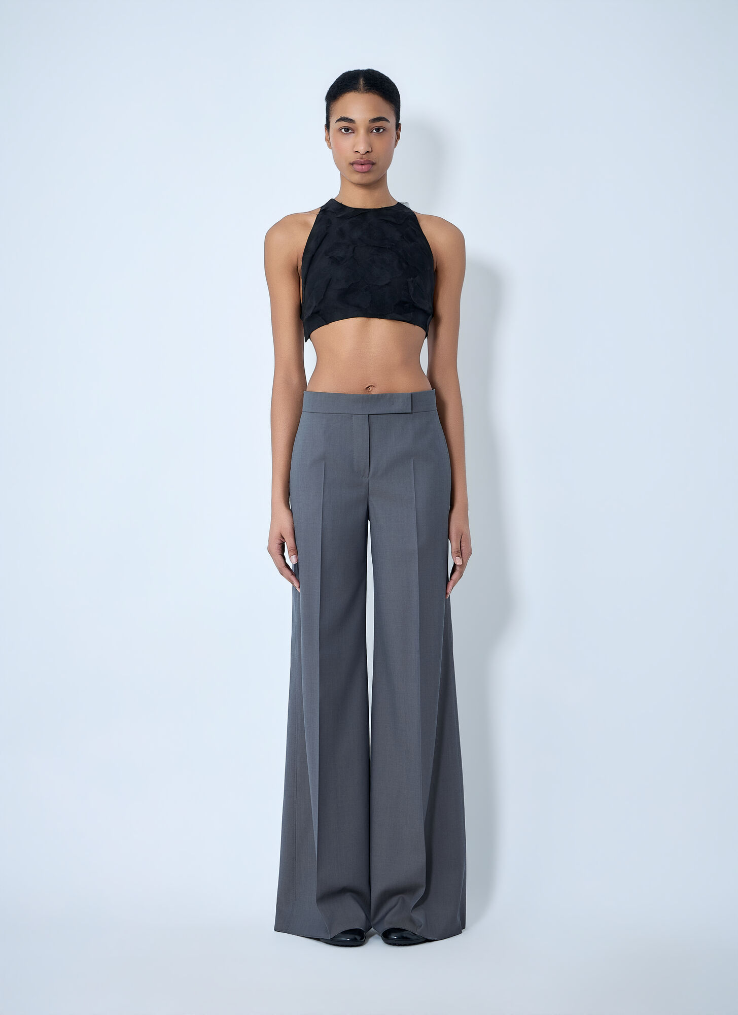  Max Mara Max Mara Suede Halter Crop Top - Frau Tops Black It - 44 