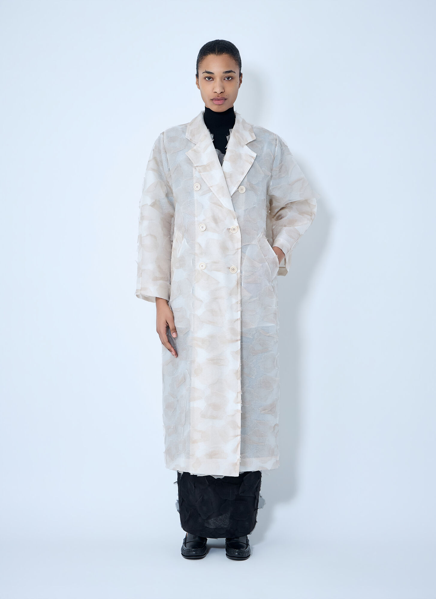  Max Mara Max Mara Double-breasted Long Coat - Frau Mäntel Beige It - 40 