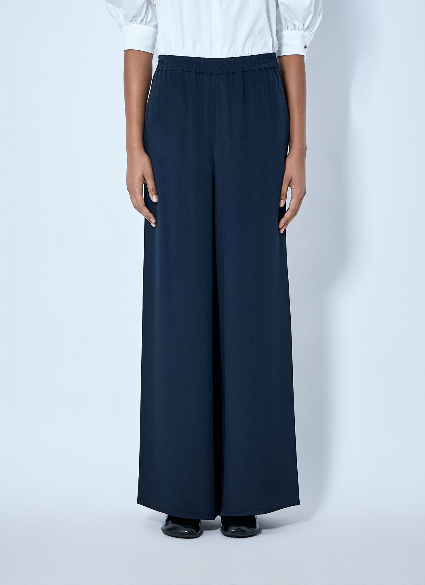 Max Mara Women's Navy Wide-Leg Trousers - Woman Pants It - 42