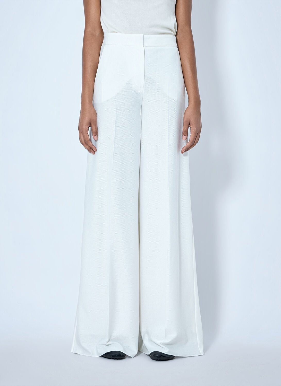 Max Mara Wide-leg Tailored Trousers - Woman Pants White It - 40