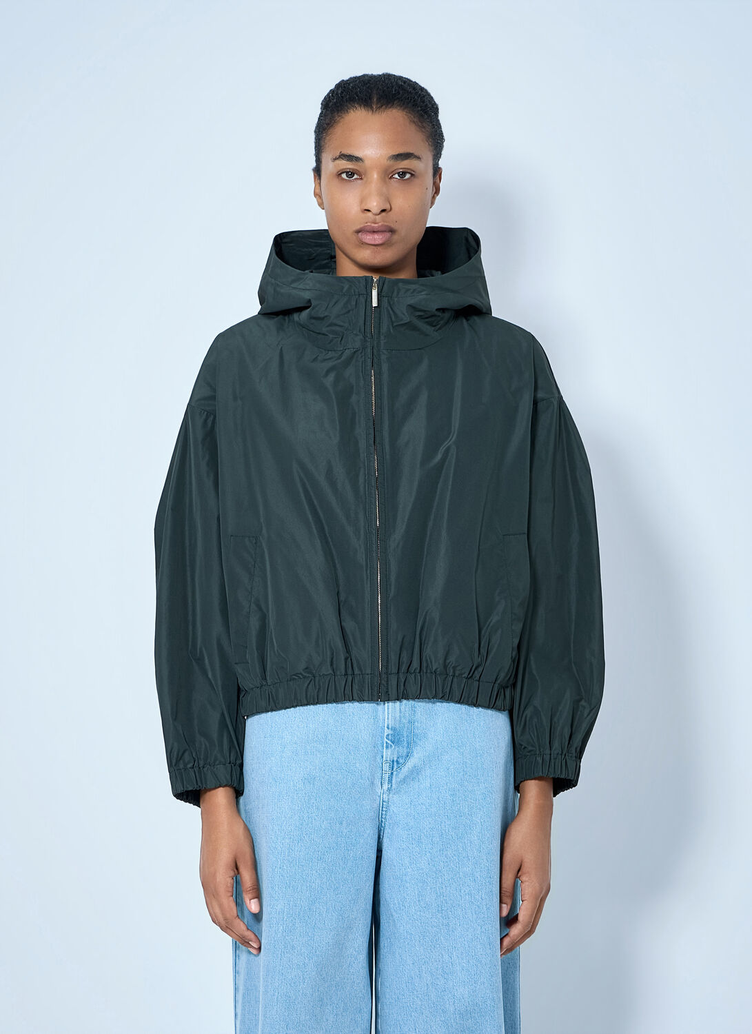'S Max Mara Hooded Zip Jacket - Woman Jackets Green It - 40