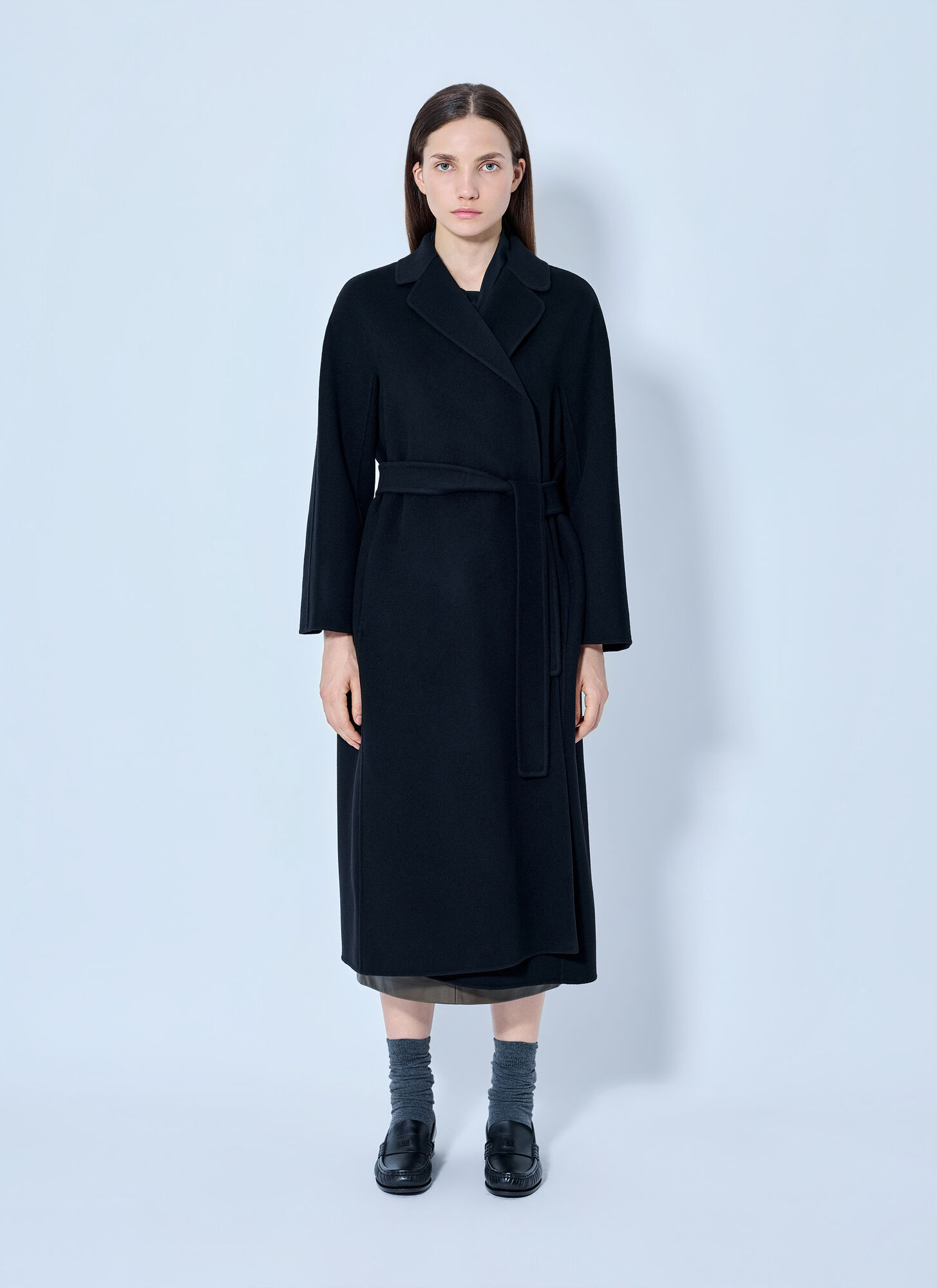 Max Mara Studio , Belted Coats, Female, Black, S, Esturia Coat - Image 2