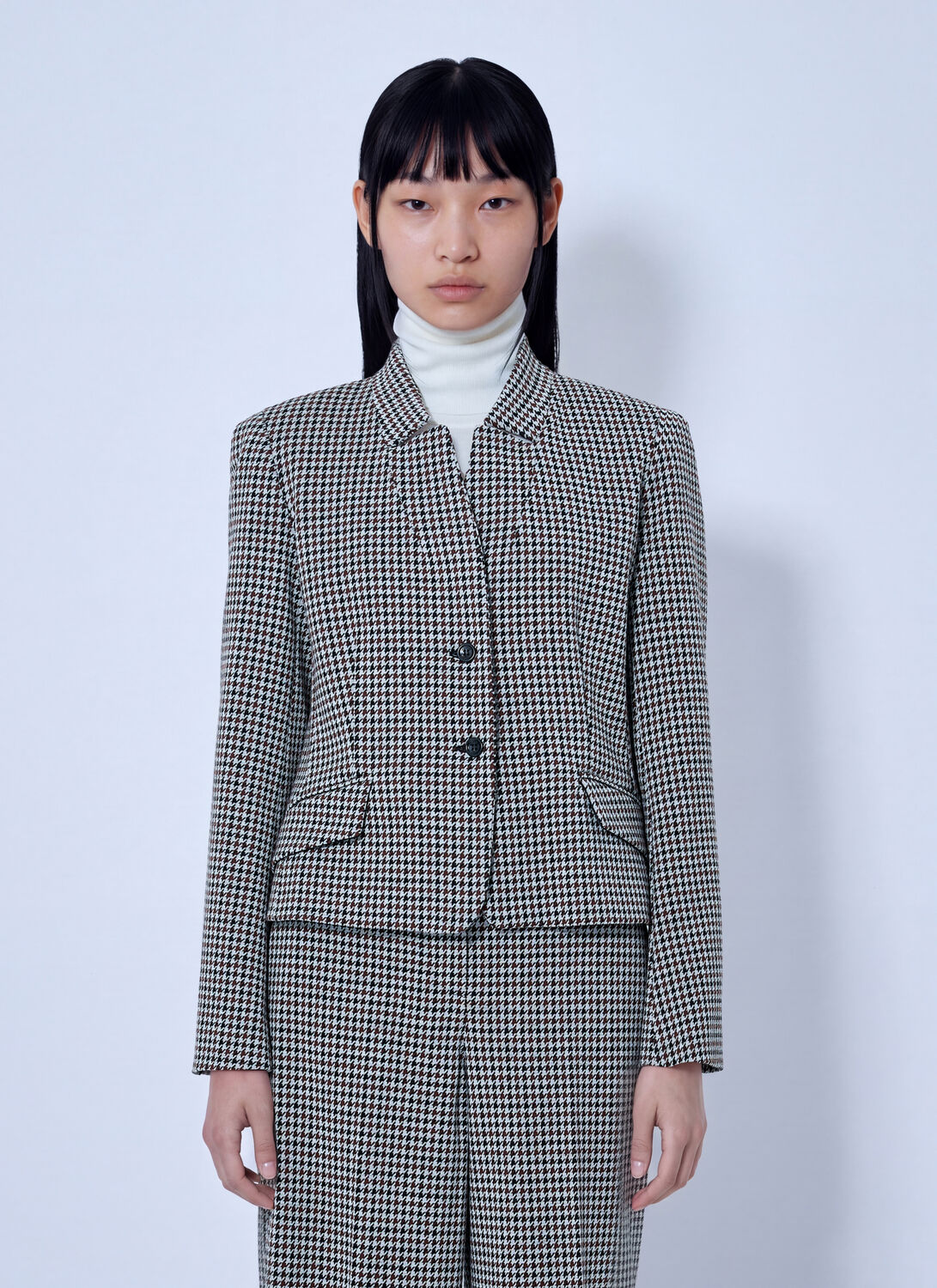 Max Mara Houndstooth Blazer - Woman Blazers Brown It - 40