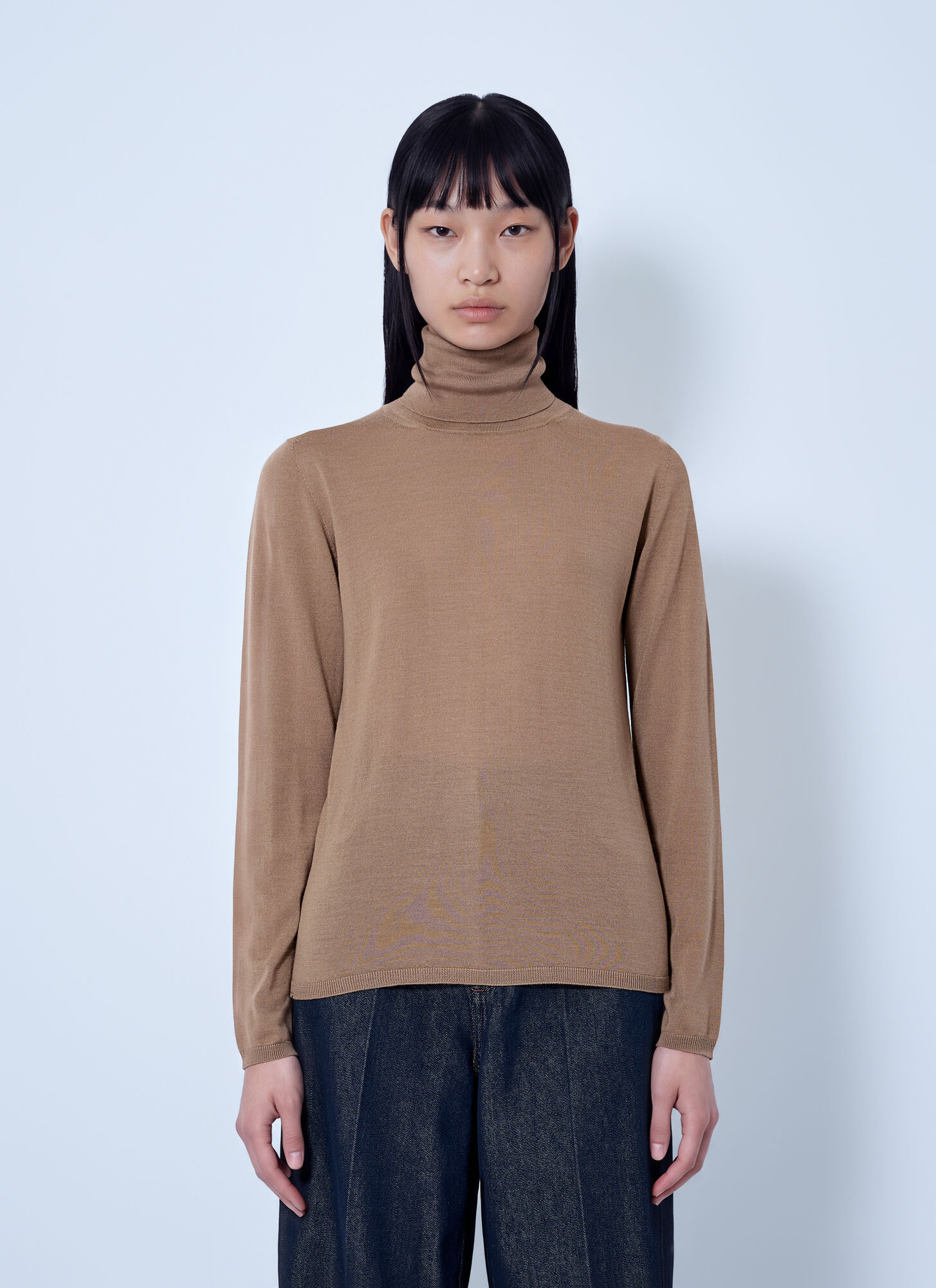 Max Mara , Turtlenecks, Female, Beige, S, Mxmsaluto Turtleneck Top - Image 2