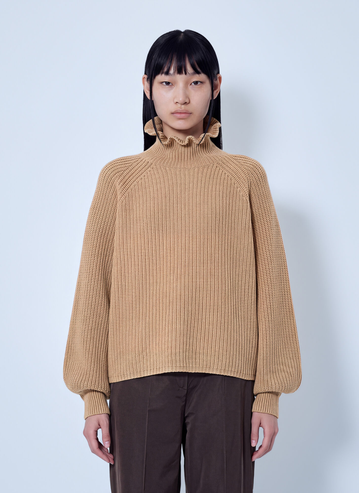 Max Mara , Turtlenecks, Female, Beige, L, Pontile Roll-Neck Jumper - Image 3