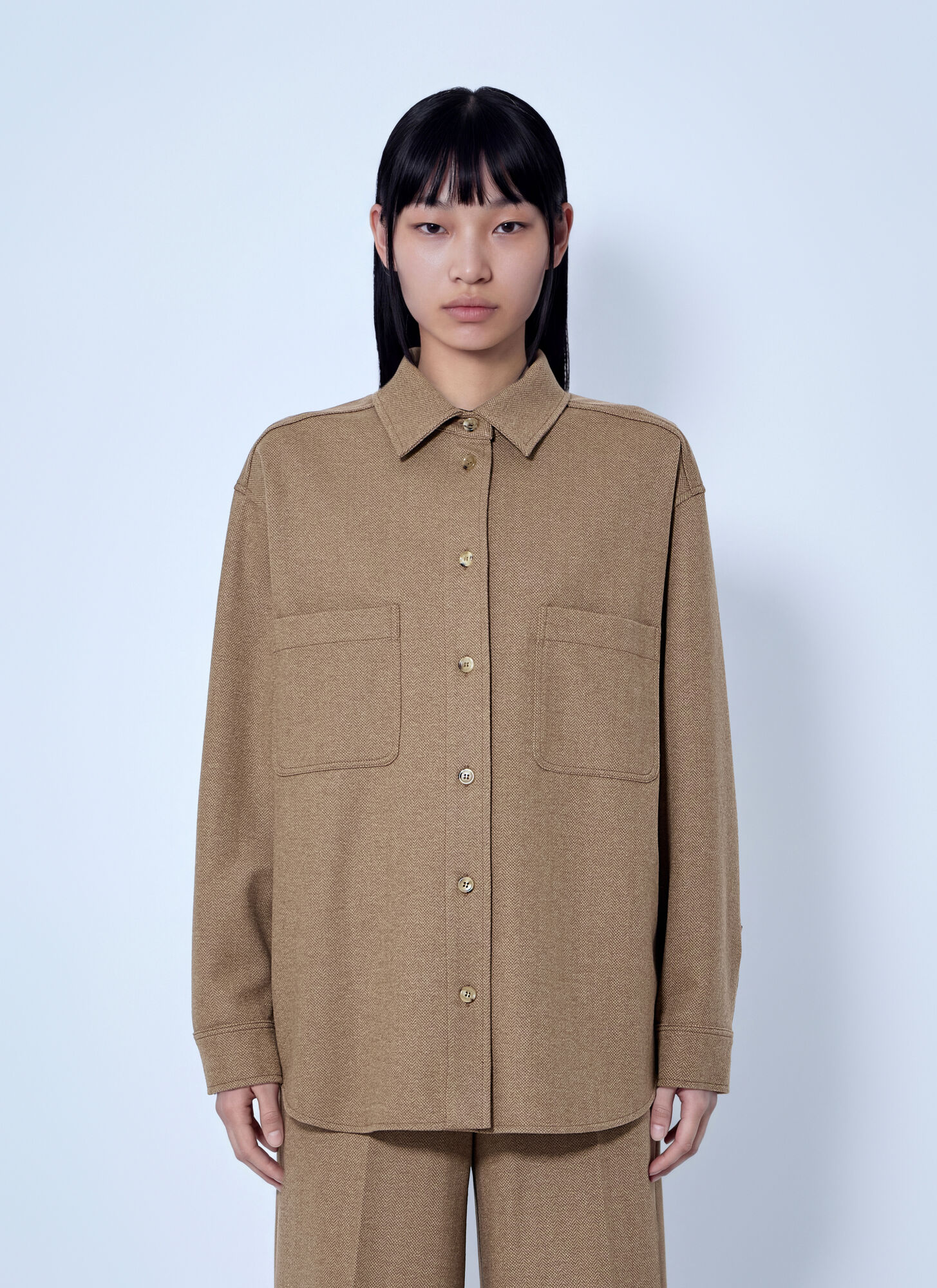 Max Mara Women's Camel Ladino Button-Up Shirt - Woman Shirts It - 44