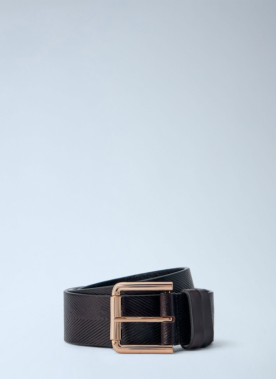 Max Mara Patterned Leather Belt - Woman Belts Dark Brown L