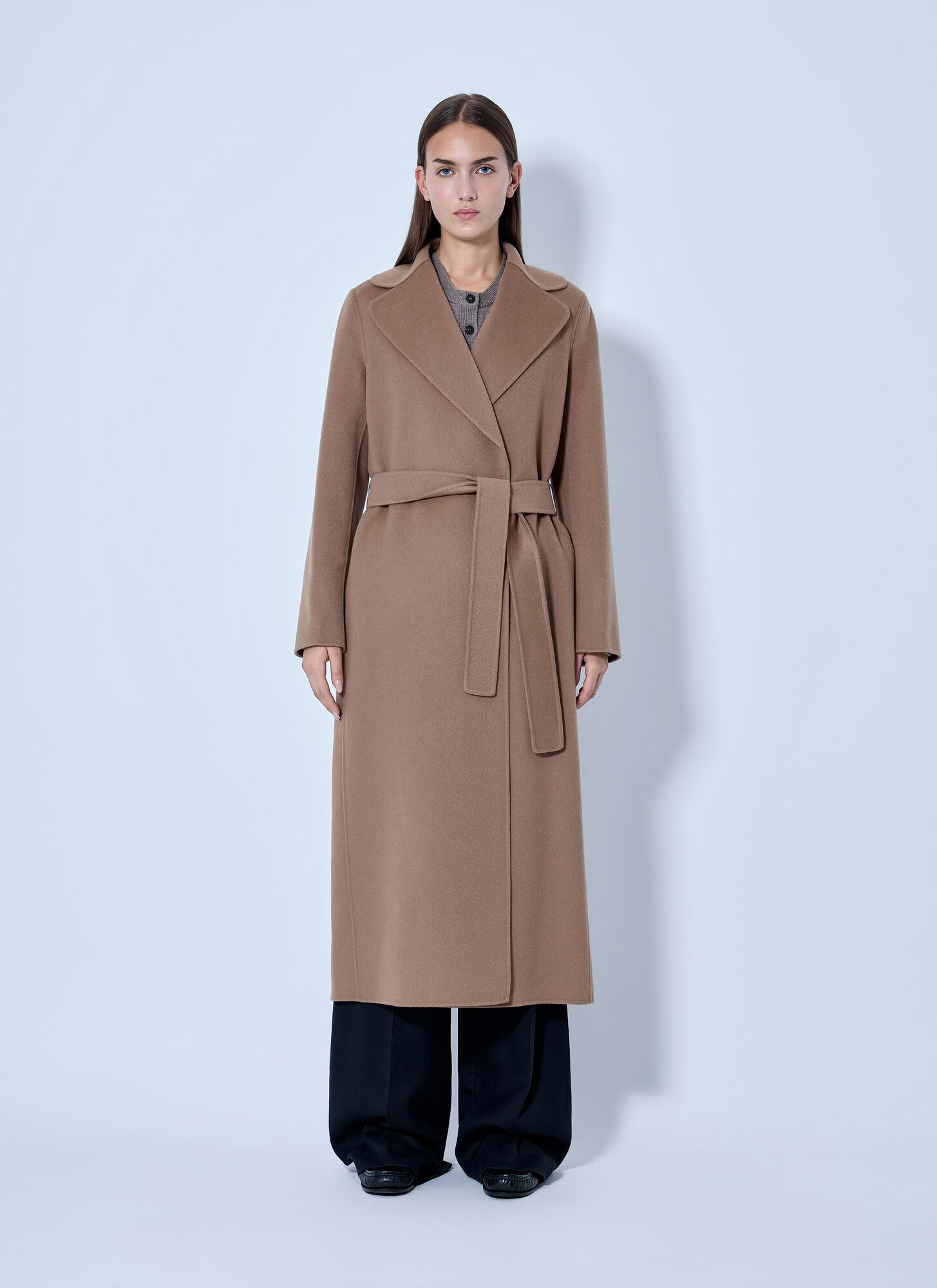 MAX MARA S | Camel POLDO belted wrap coat | Women | 44 - Image 3