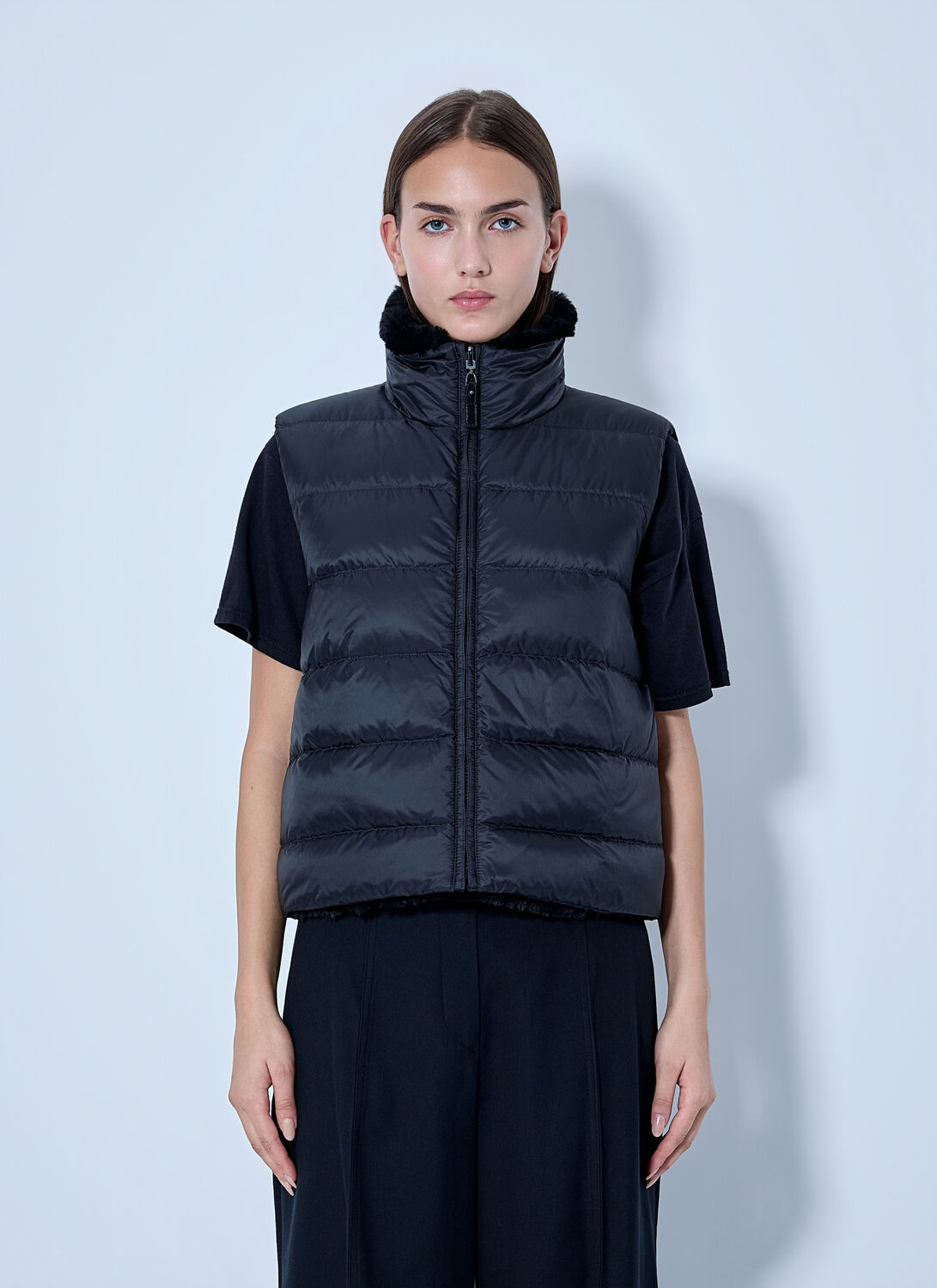 Max Mara The Cube Padded Vest With High Collar - Woman Jackets Black It - 40