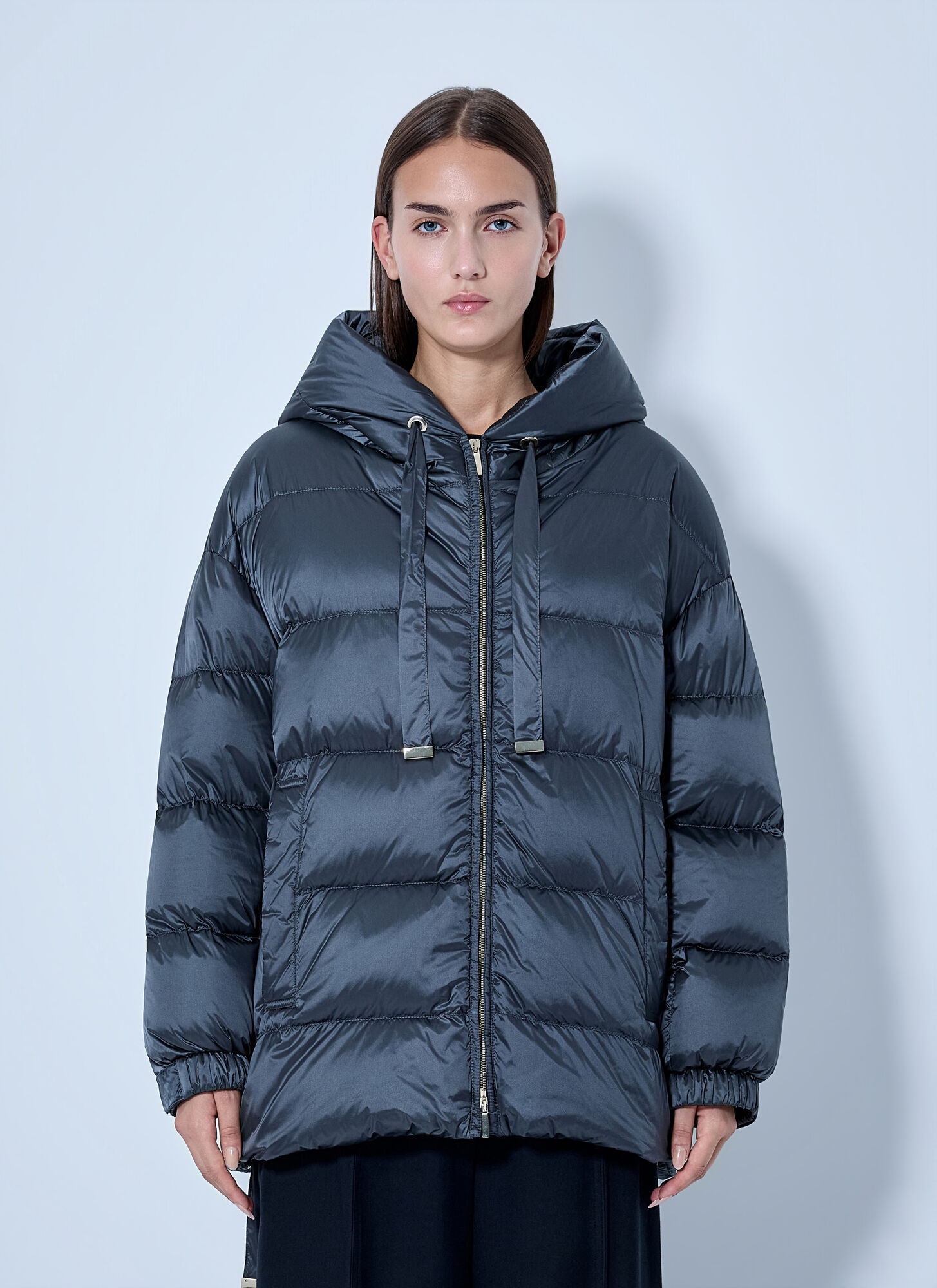 Max Mara The Cube Hooded Puffer Jacket - Woman Jackets Blue It - 40