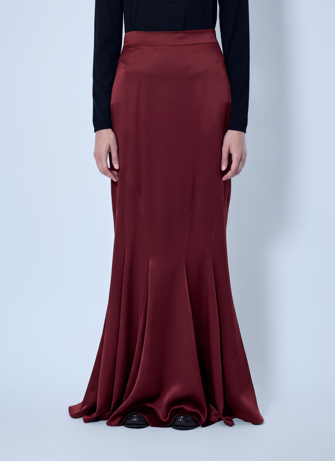 Max Mara Satin Maxi Skirt - Woman Skirts Red It - 40