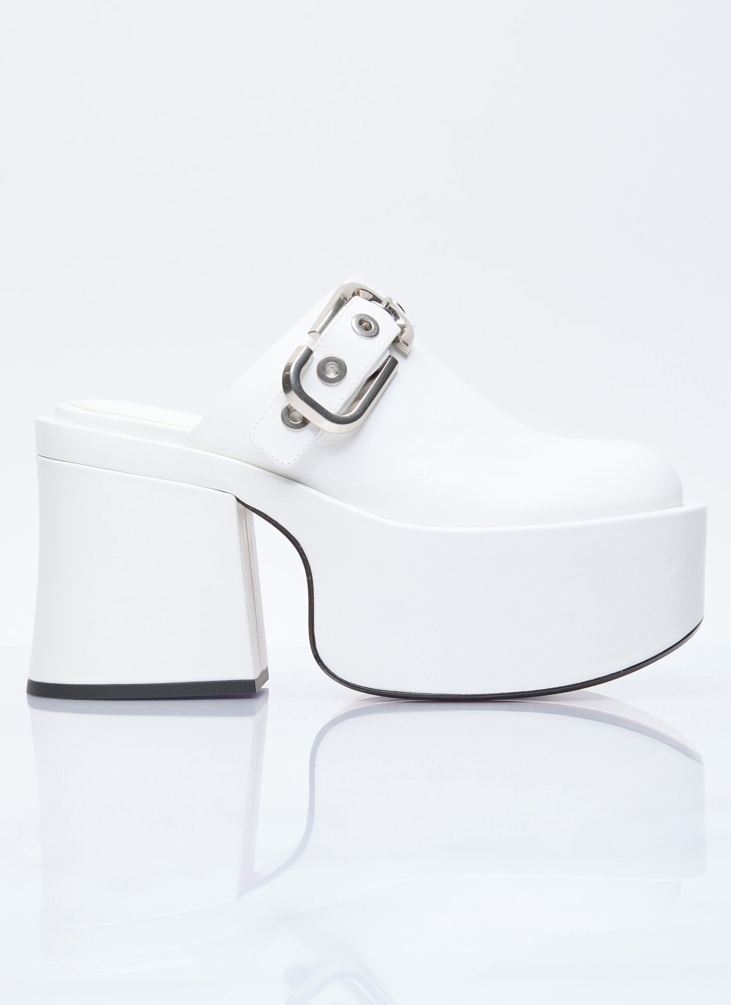 Marc Jacobs Women's The J Marc 95mm Platform Leather Clogs In White