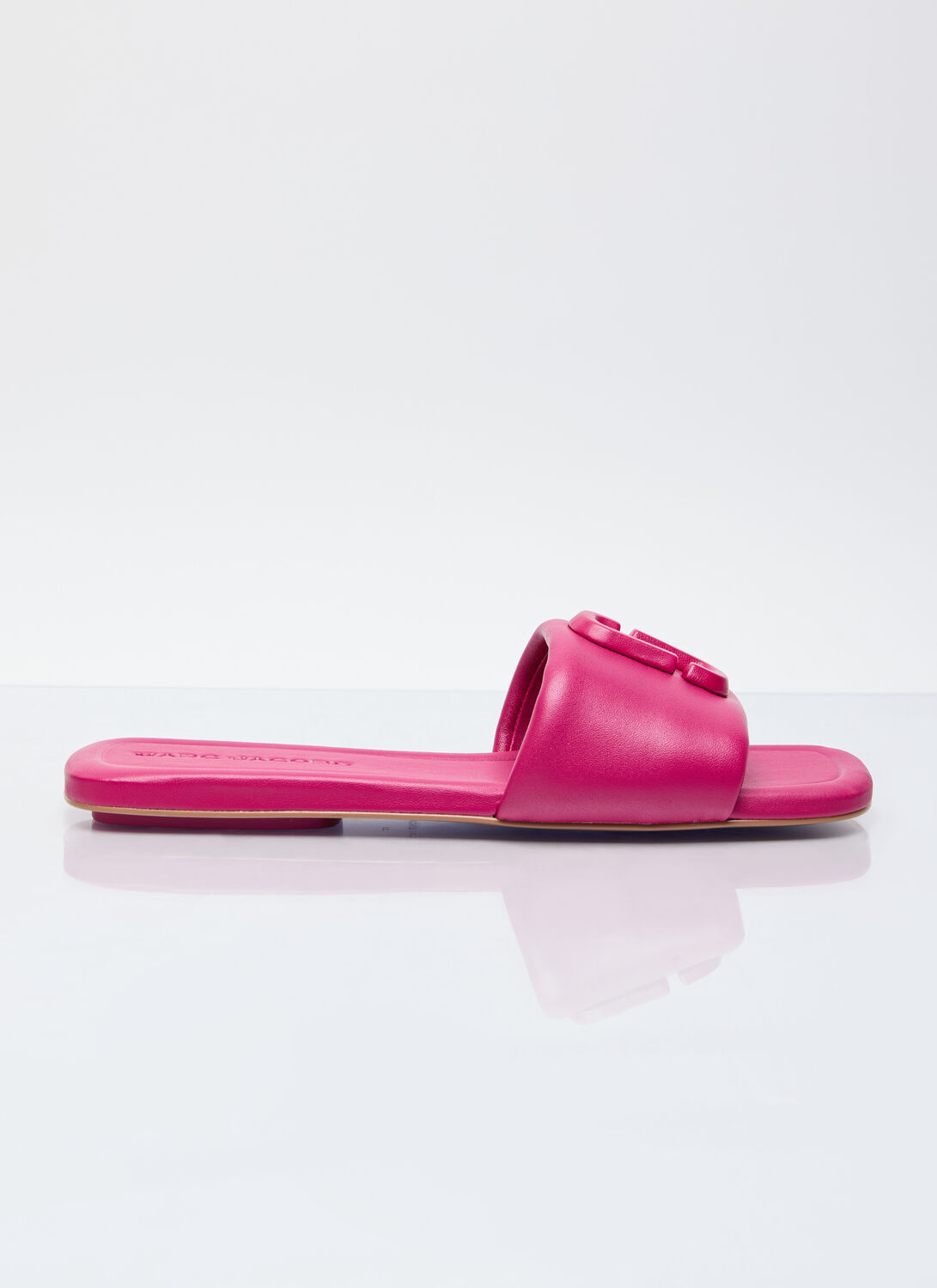 Shop Marc Jacobs The J Marc Leather Slides In Pink