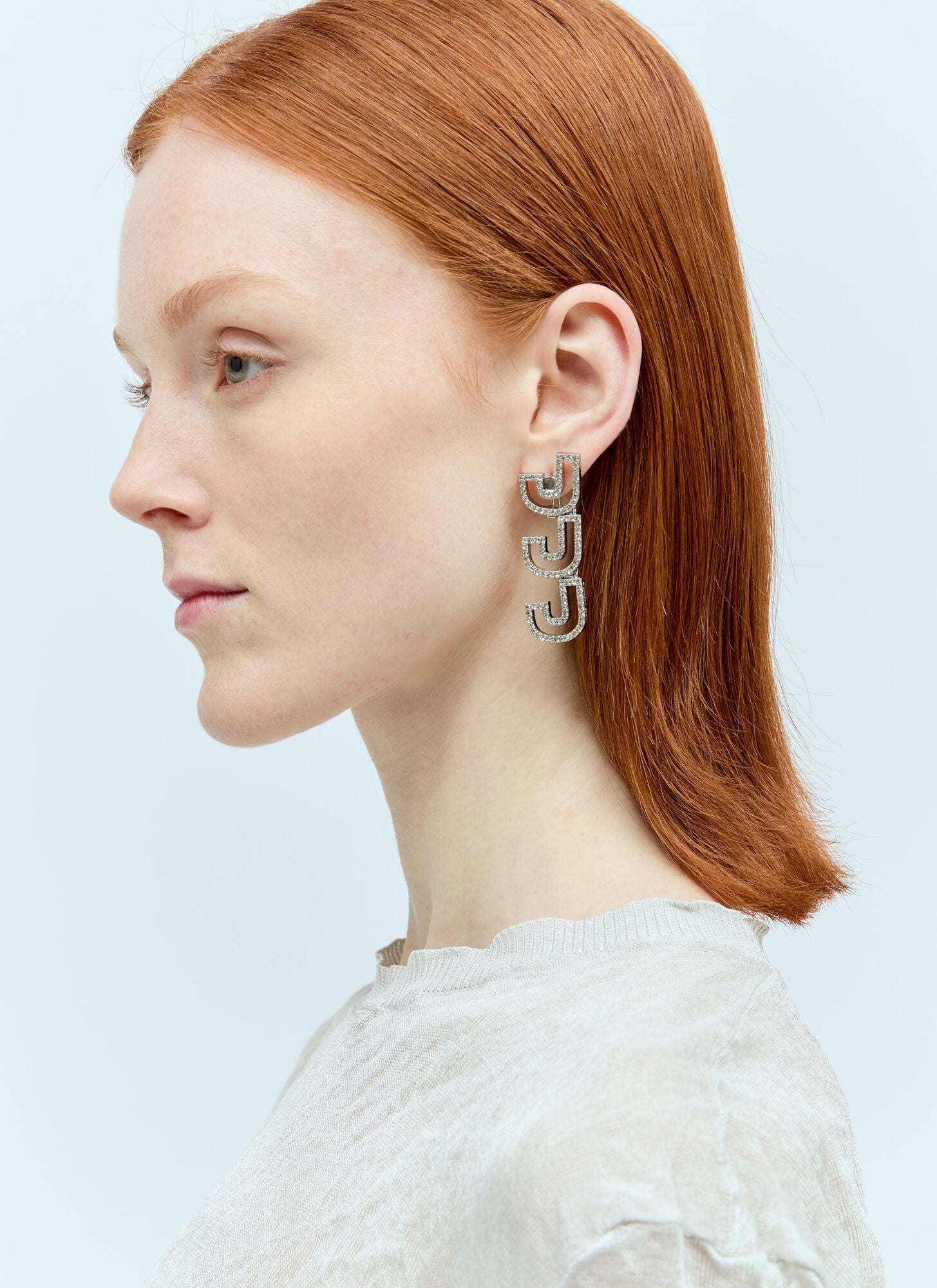  Marc Jacobs Marc Jacobs Mj Logo Earrings - Frau Schmuck Silver One Size 