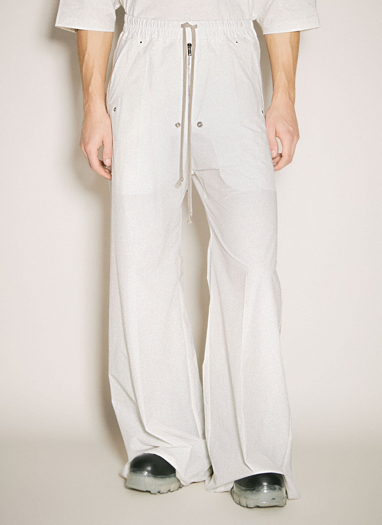 Moncler X Rick Owens Men Belas Drawstring Pants In White