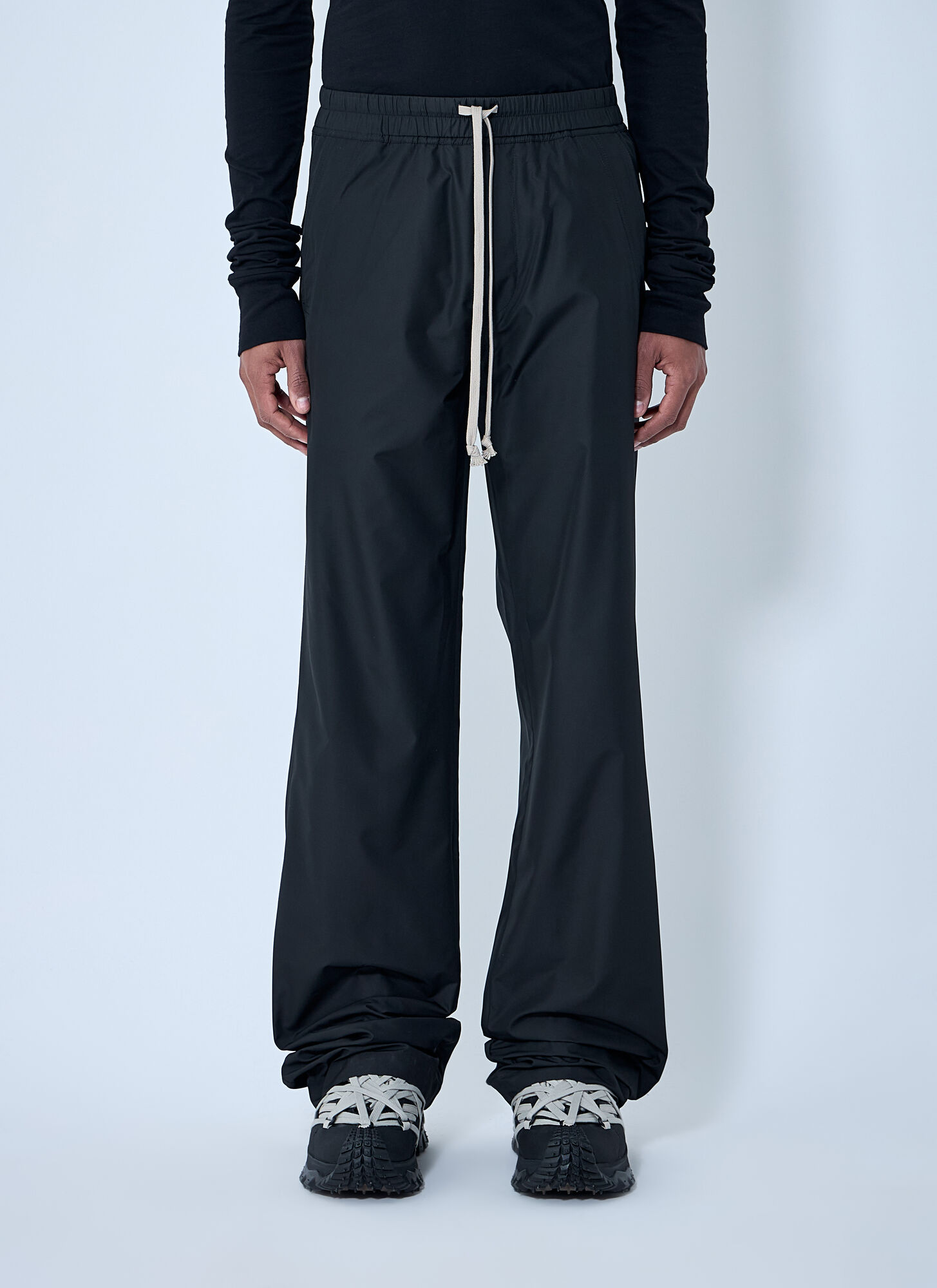 Moncler + Rick Owens Unisex Nero Elasticated Drawstring Pants - Pants M - Immagine 1