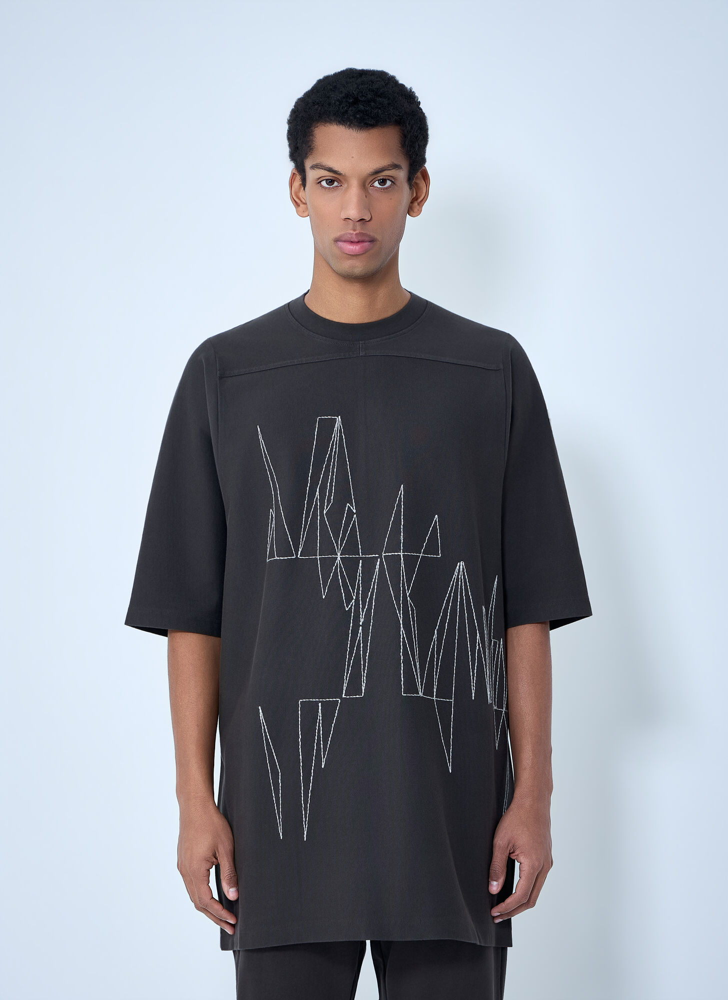 Moncler + Rick Owens Unisex Grey Jumbo T-Shirt - T-Shirts L