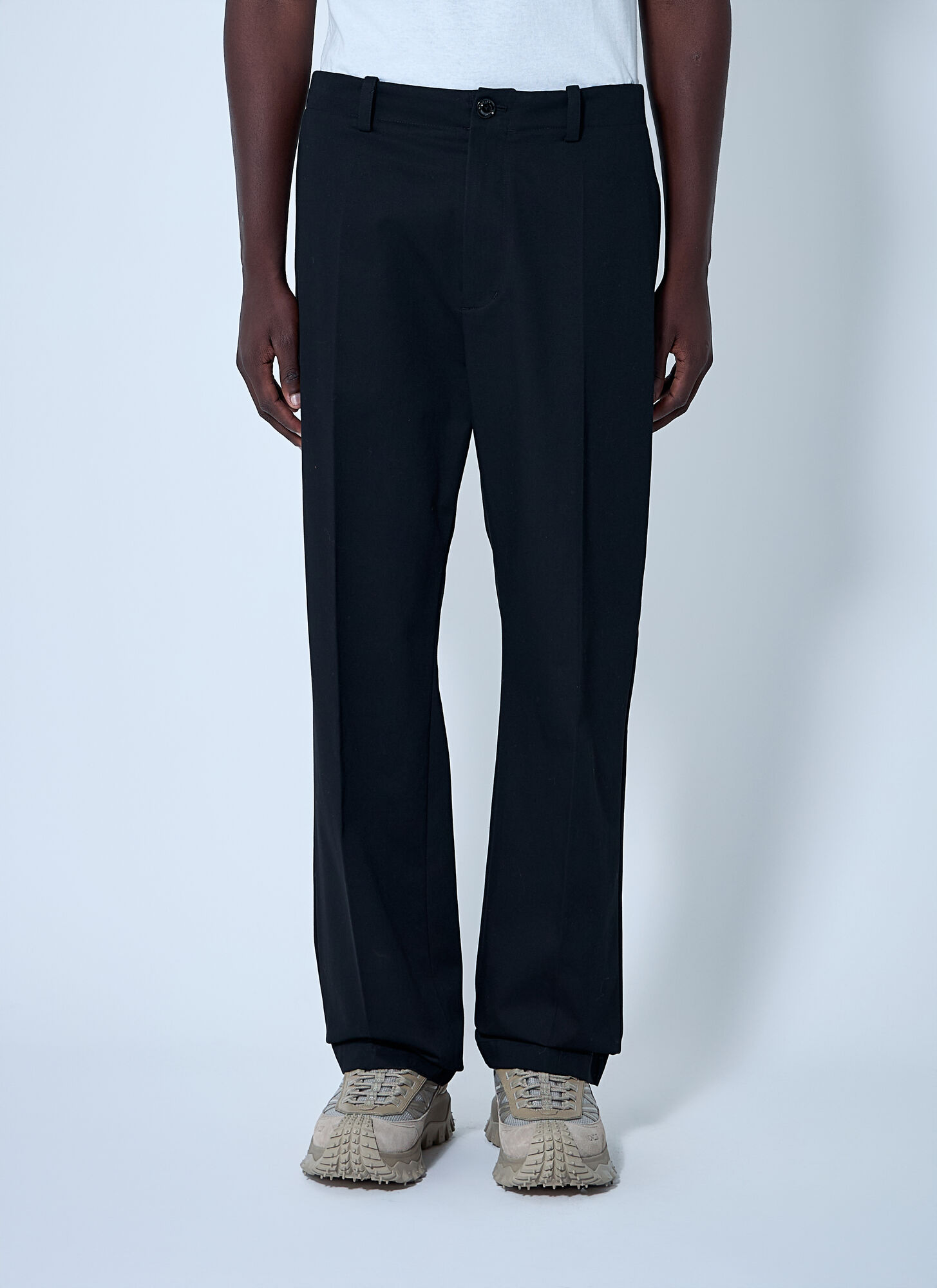Moncler X Frgmt Hiroshi Fujiwara Men's Black Logo Print Pants - Man Pants Eu - 48