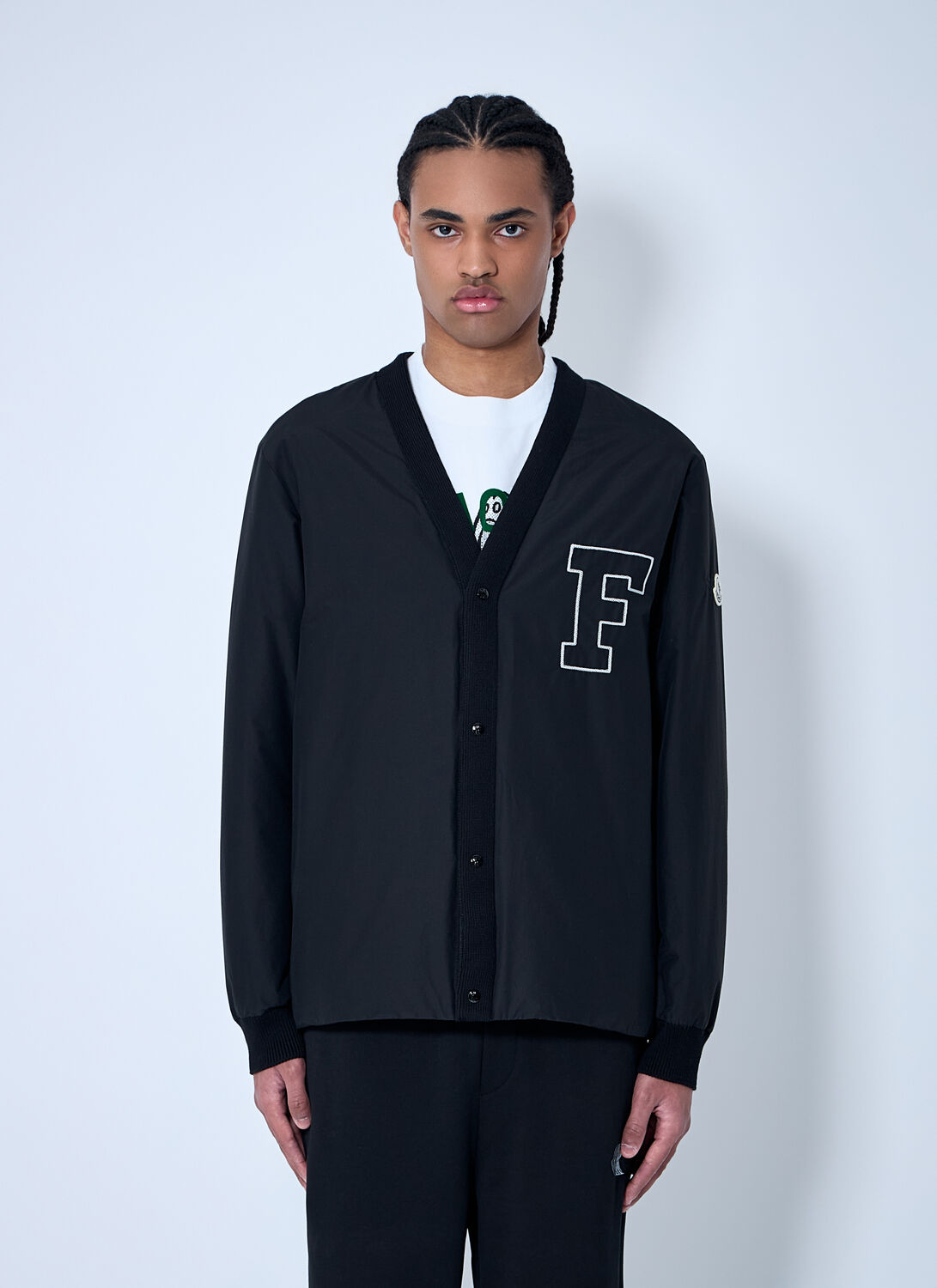 Shop Moncler X Frgmt Hiroshi Fujiwara Anise Bomber Jacket In Black