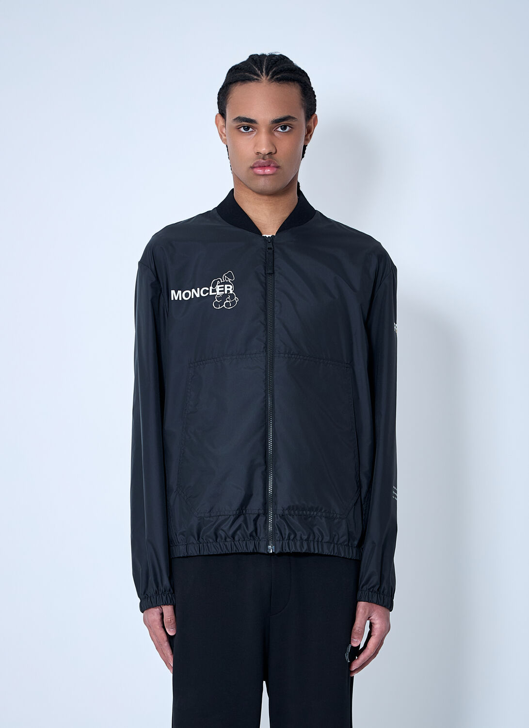 Shop Moncler X Frgmt Hiroshi Fujiwara Ostafa Bomber Jacket In Black
