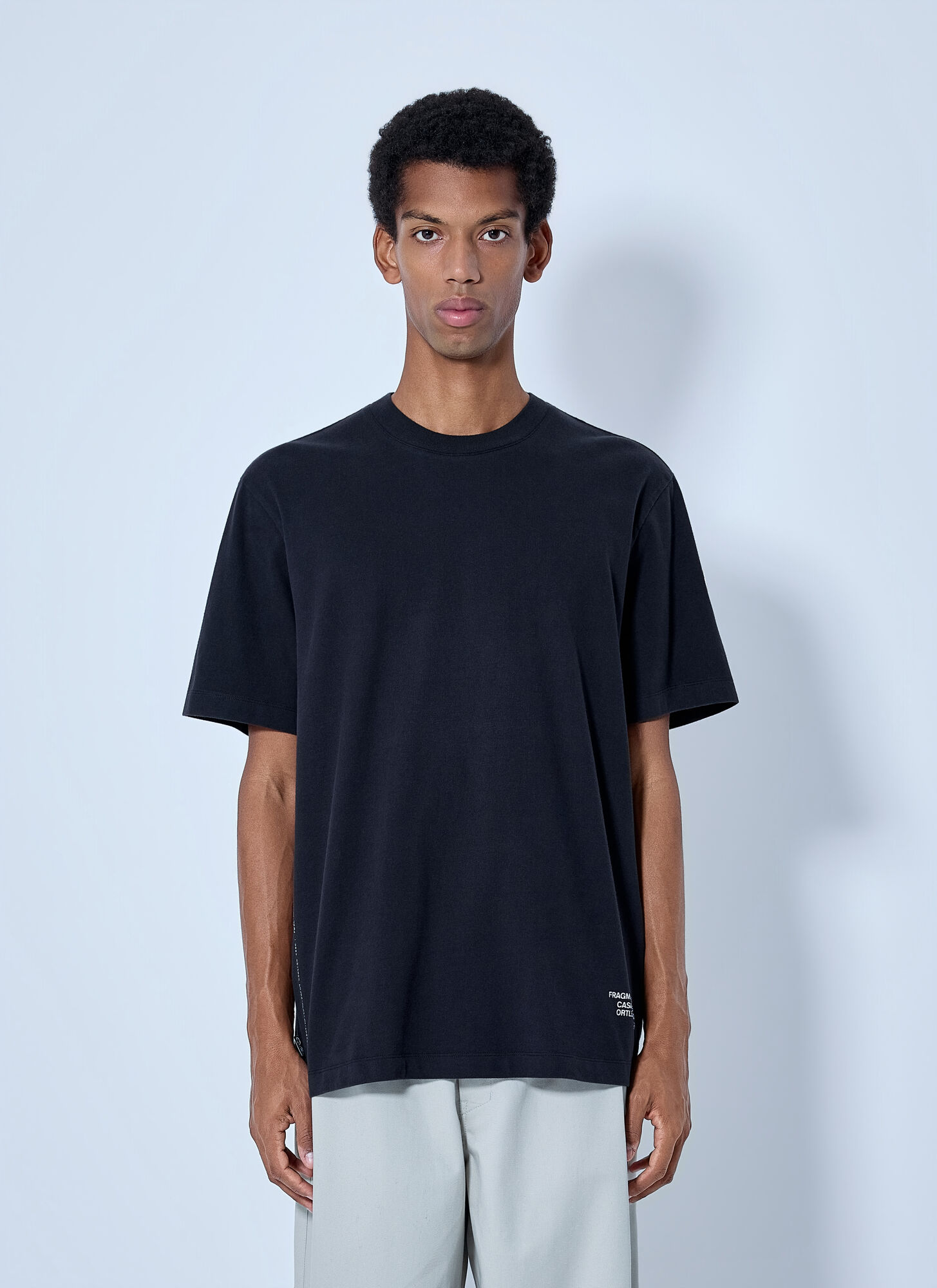 Moncler X Frgmt Men's Black Cotton Logo T-Shirt - Image 4