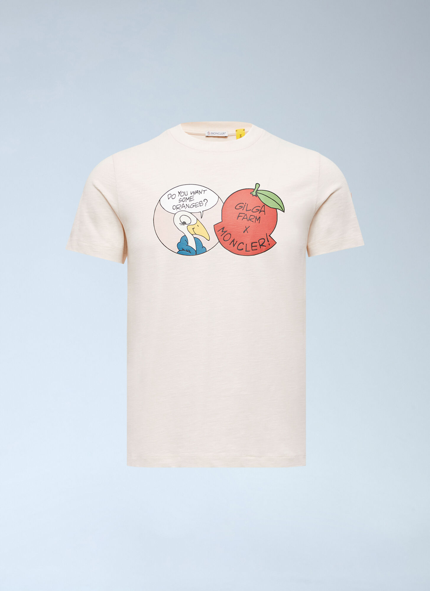 Moncler X Gilga Farm By Donald Glover Men's White Logo Motif T-Shirt - Man T-Shirts L