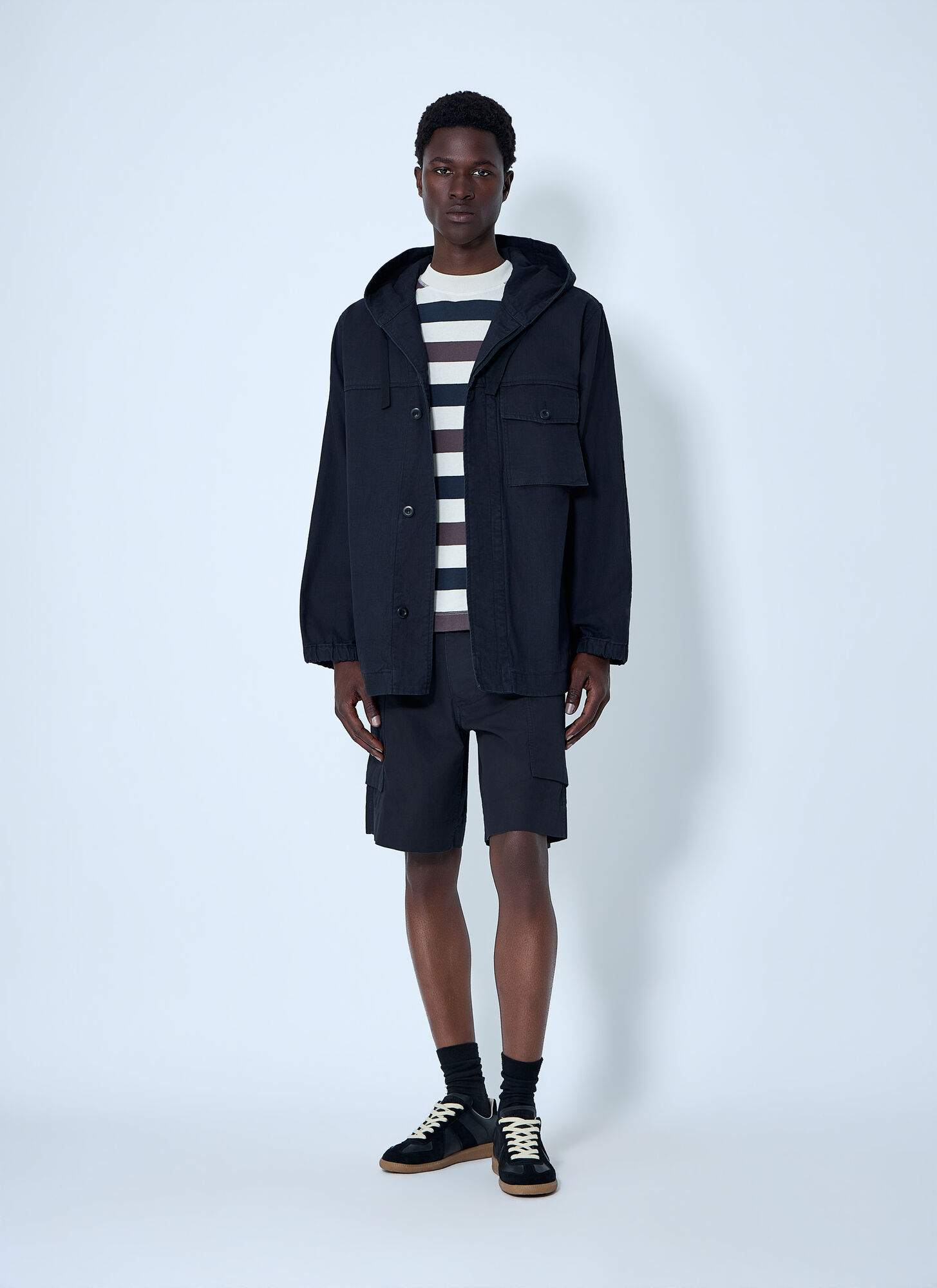  Margaret Howell Margaret Howell Hooded Utility Jacket - Mann Jacken Navy M 