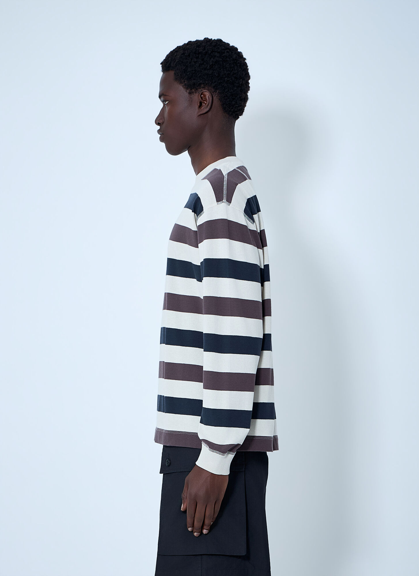  Margaret Howell Margaret Howell Striped Crewneck Sweatshirt - Mann Sweatshirts Multicolor Xl 