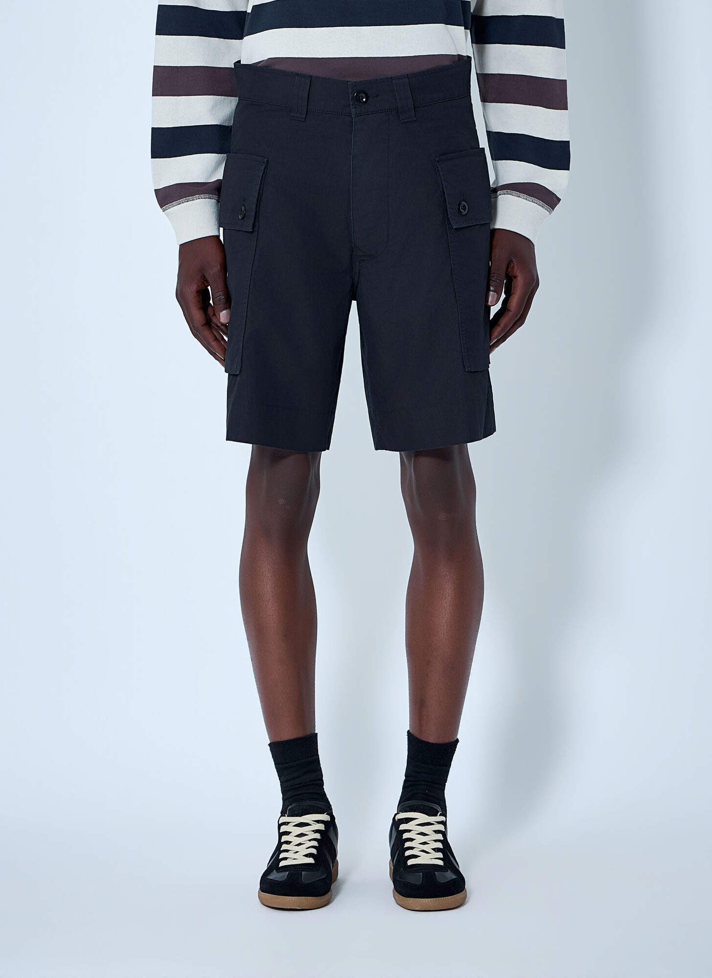 Margaret Howell Utility Cargo Shorts - Man Shorts Black S　マーガレット ハウエル ユーティリティ カーゴ ショーツ - マン ショーツ ブラック S Margaret