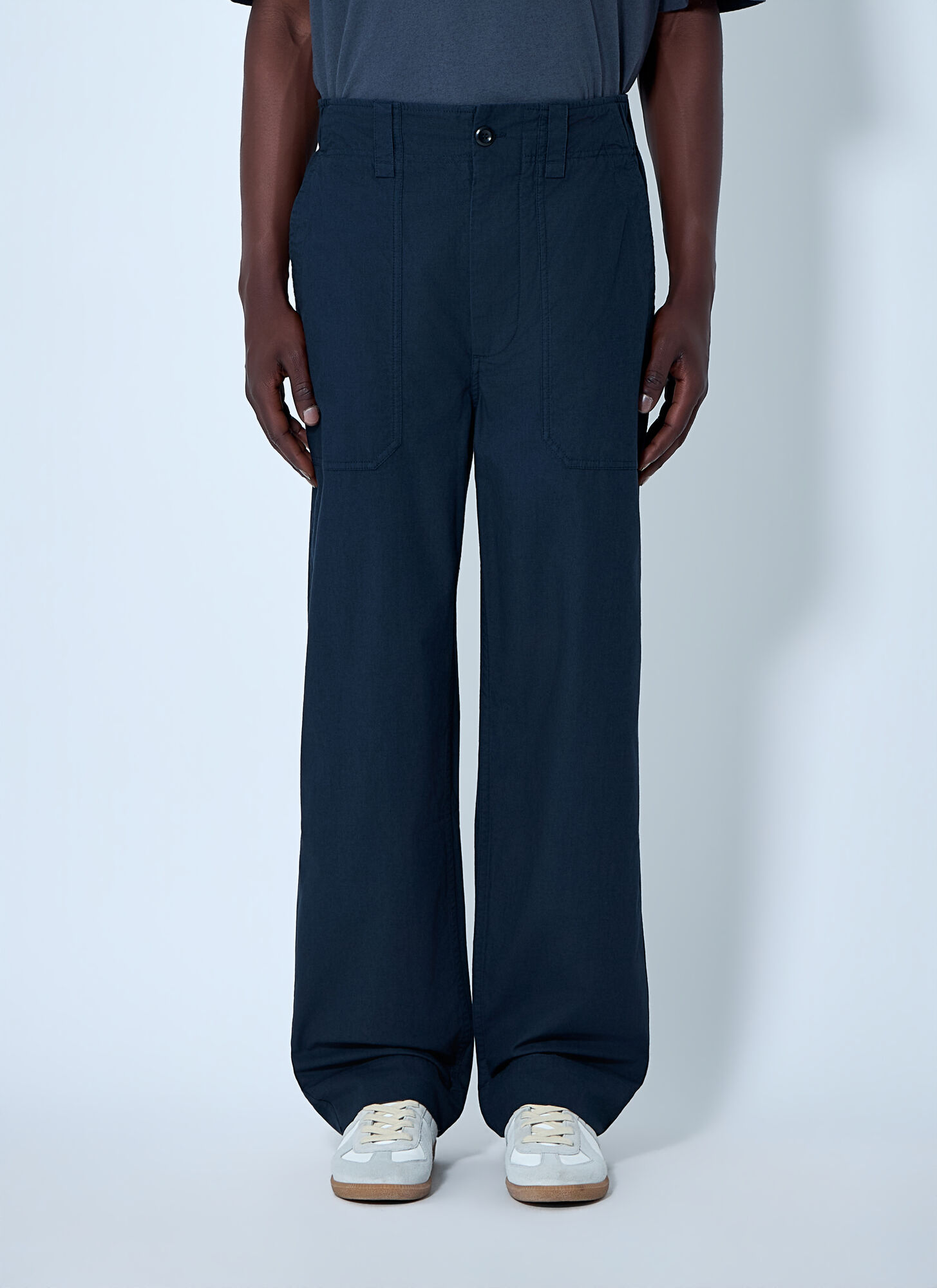 Margaret Howell Wide-leg Utility Trousers - Man Pants Navy S　マーガレット ハウエル ワイドレッグ ユーティリティ トラウザーズ - マン パンツ ネイビー S Margaret