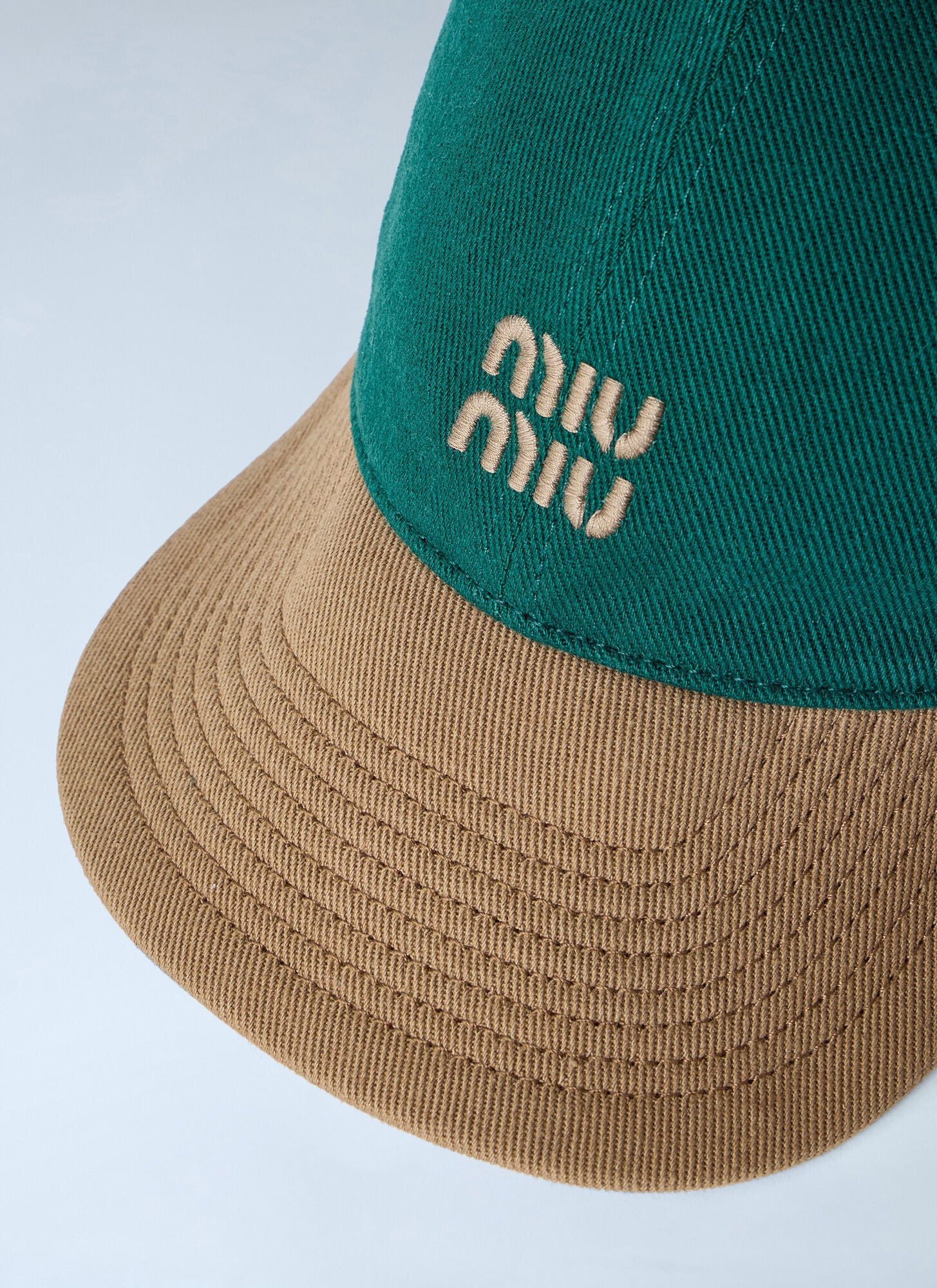  Miu Miu Miu Miu Logo Motif Baseball Cap - Mann Hats Green L 