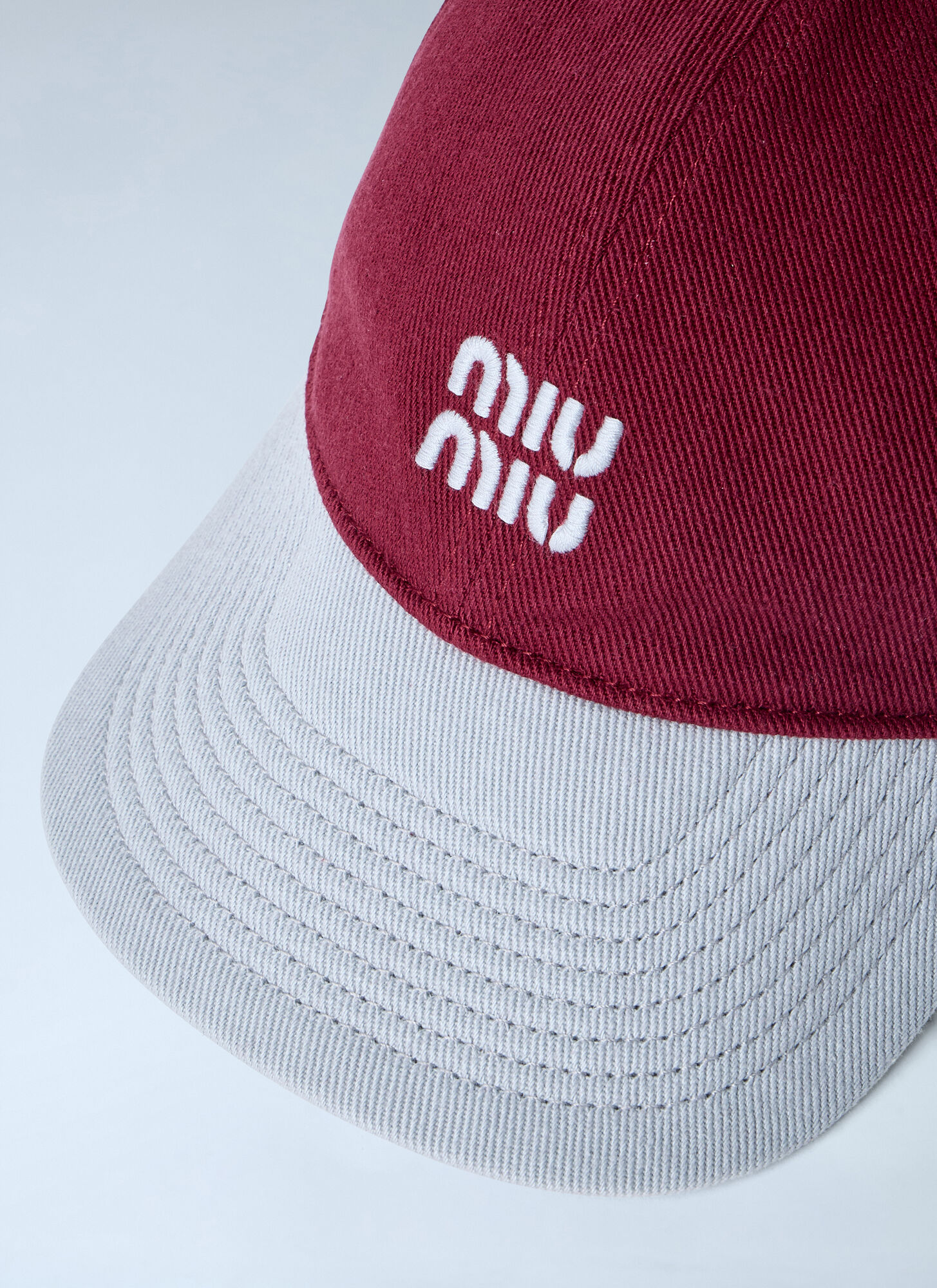  Miu Miu Miu Miu Logo Motif Baseball Cap - Mann Hats Burgundy S 