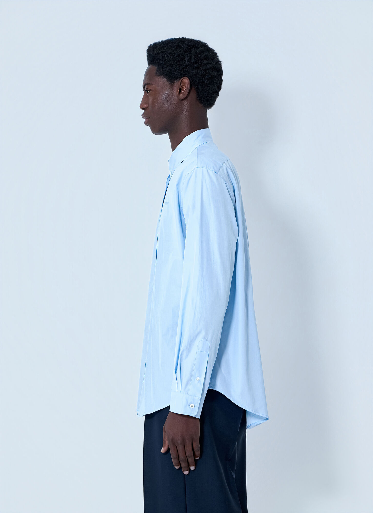  Miu Miu Miu Miu Cotton Poplin Button-down Shirt - Mann Hemden Light Blue It - 44 